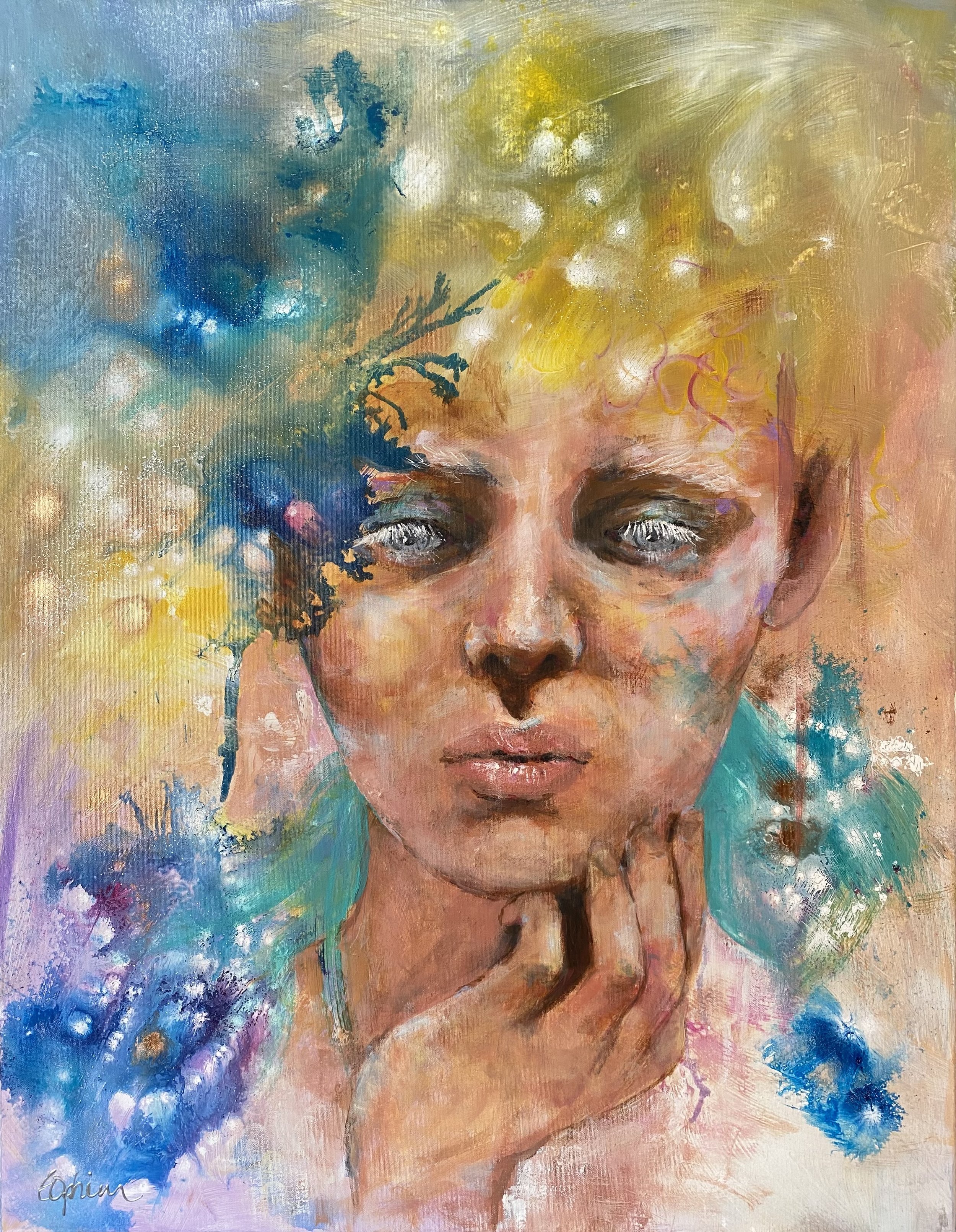 Undring 90x70, akryl og ink