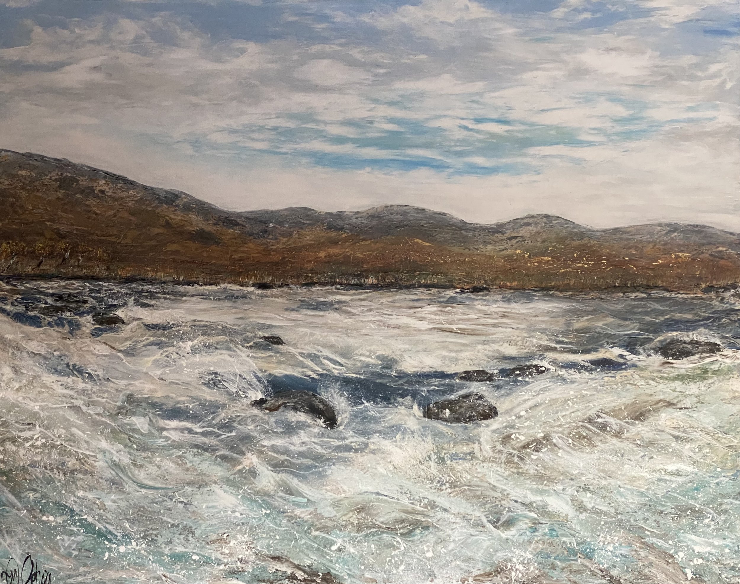 Fjellheimen, 80x100, akryl