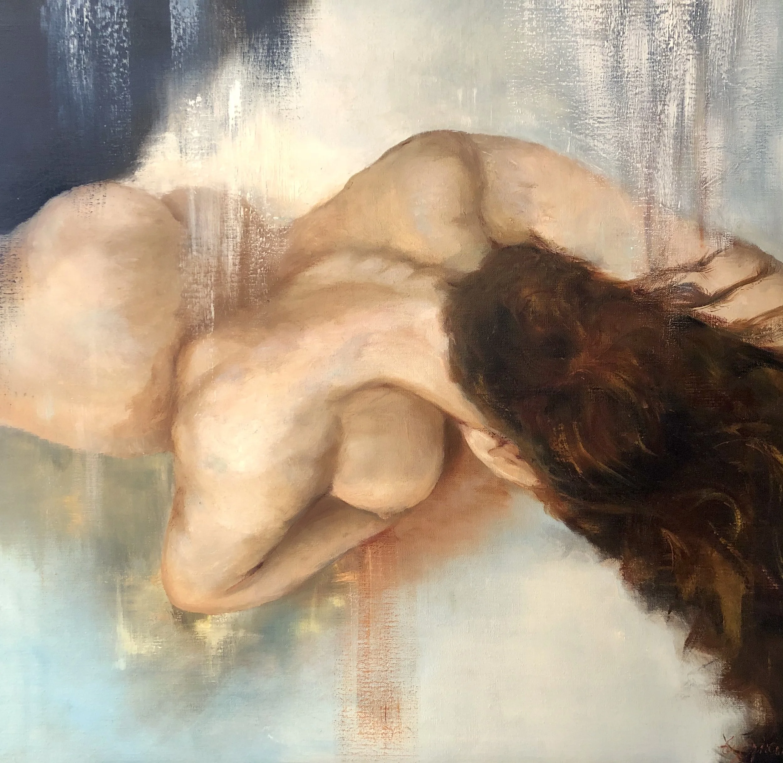 Redheaded 80x80, olje på lerret, innrammet,pris på forespørsel