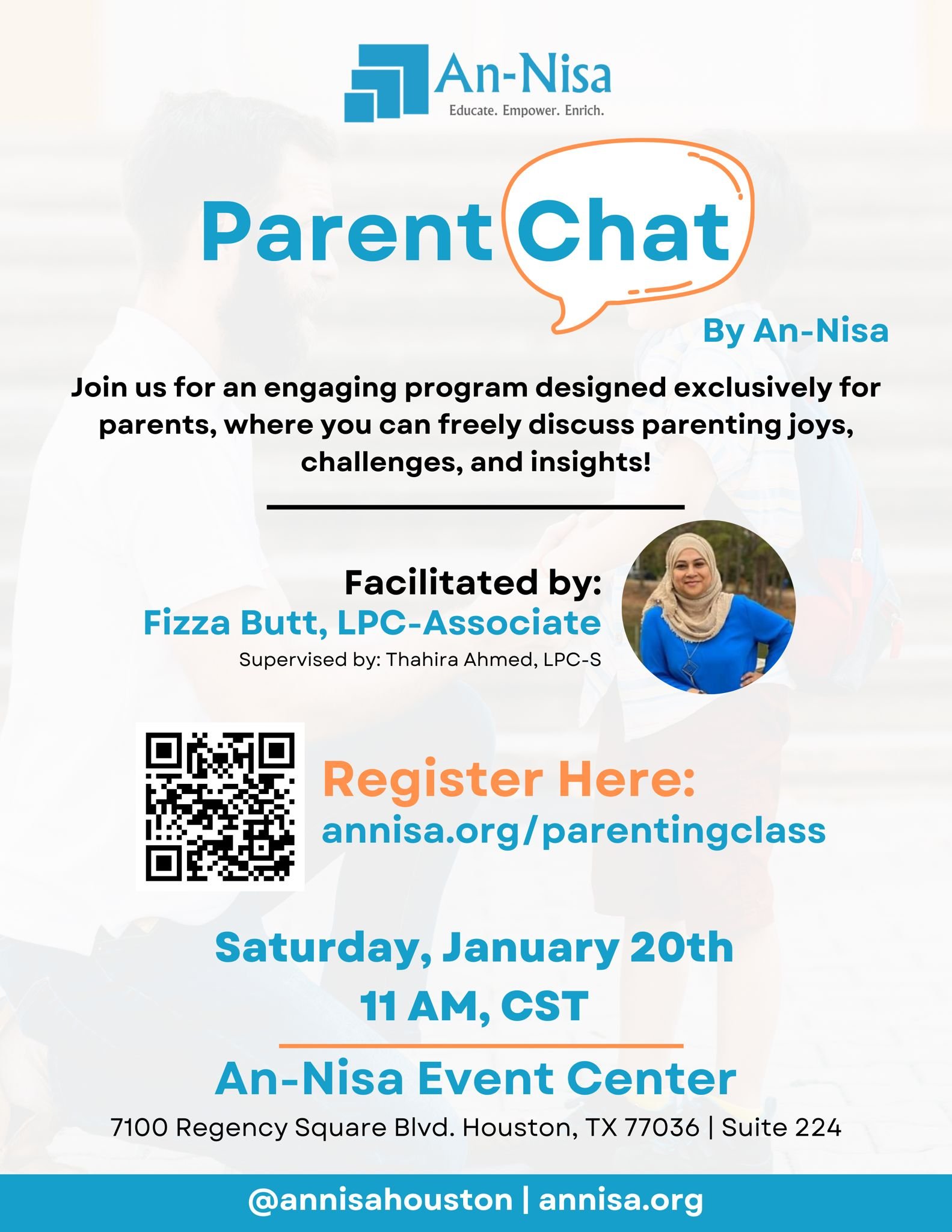 Parent Chat with Fizza Butt, LPC-Associate