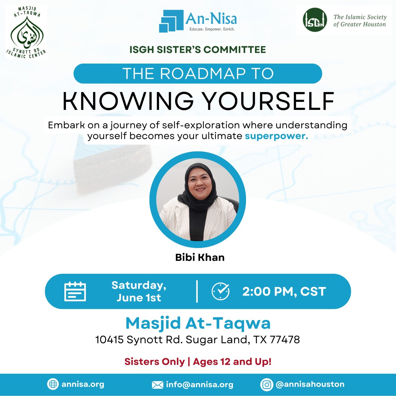 Knowing Yourself Workshop (Sisters ONLY)