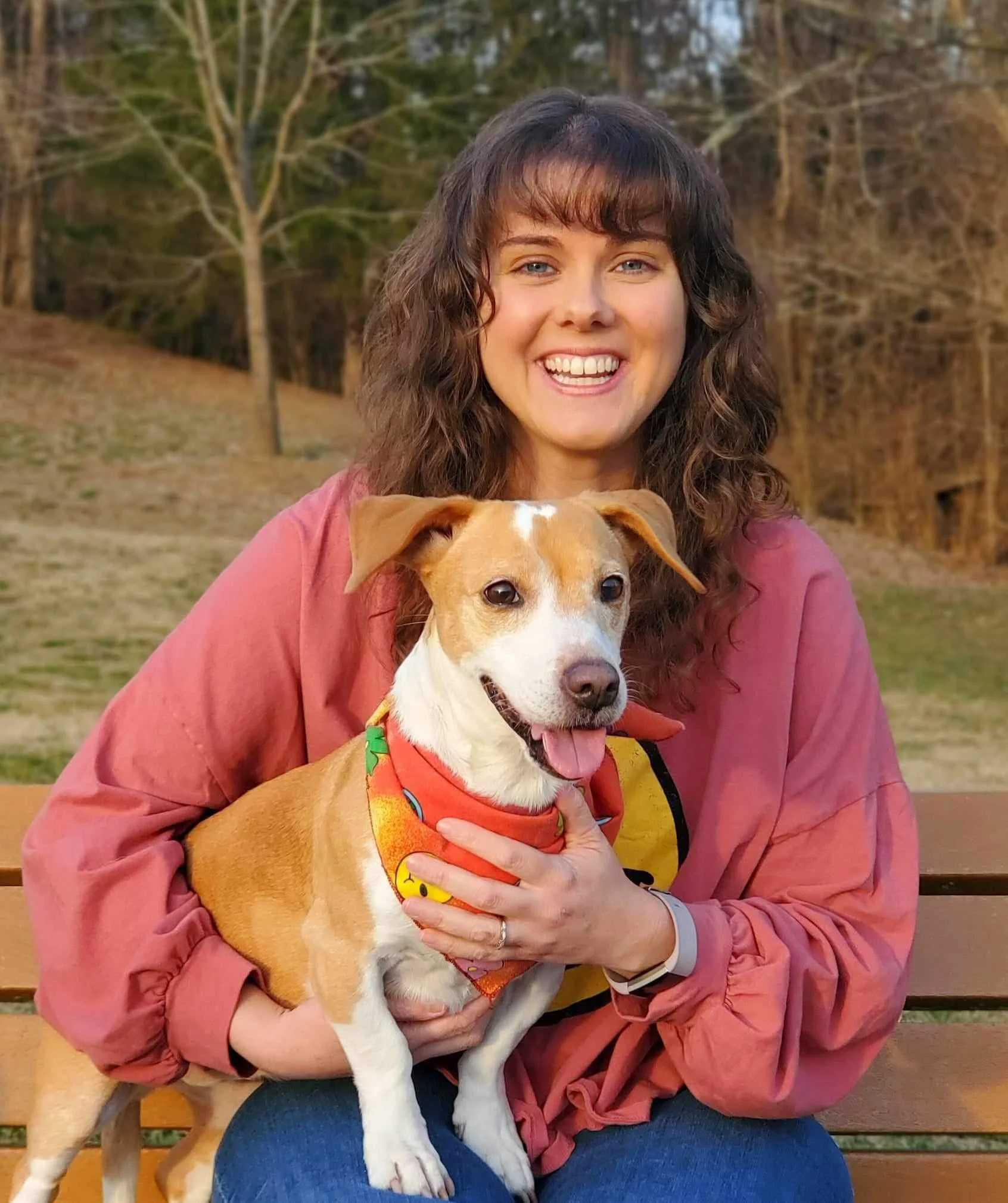girl with dog