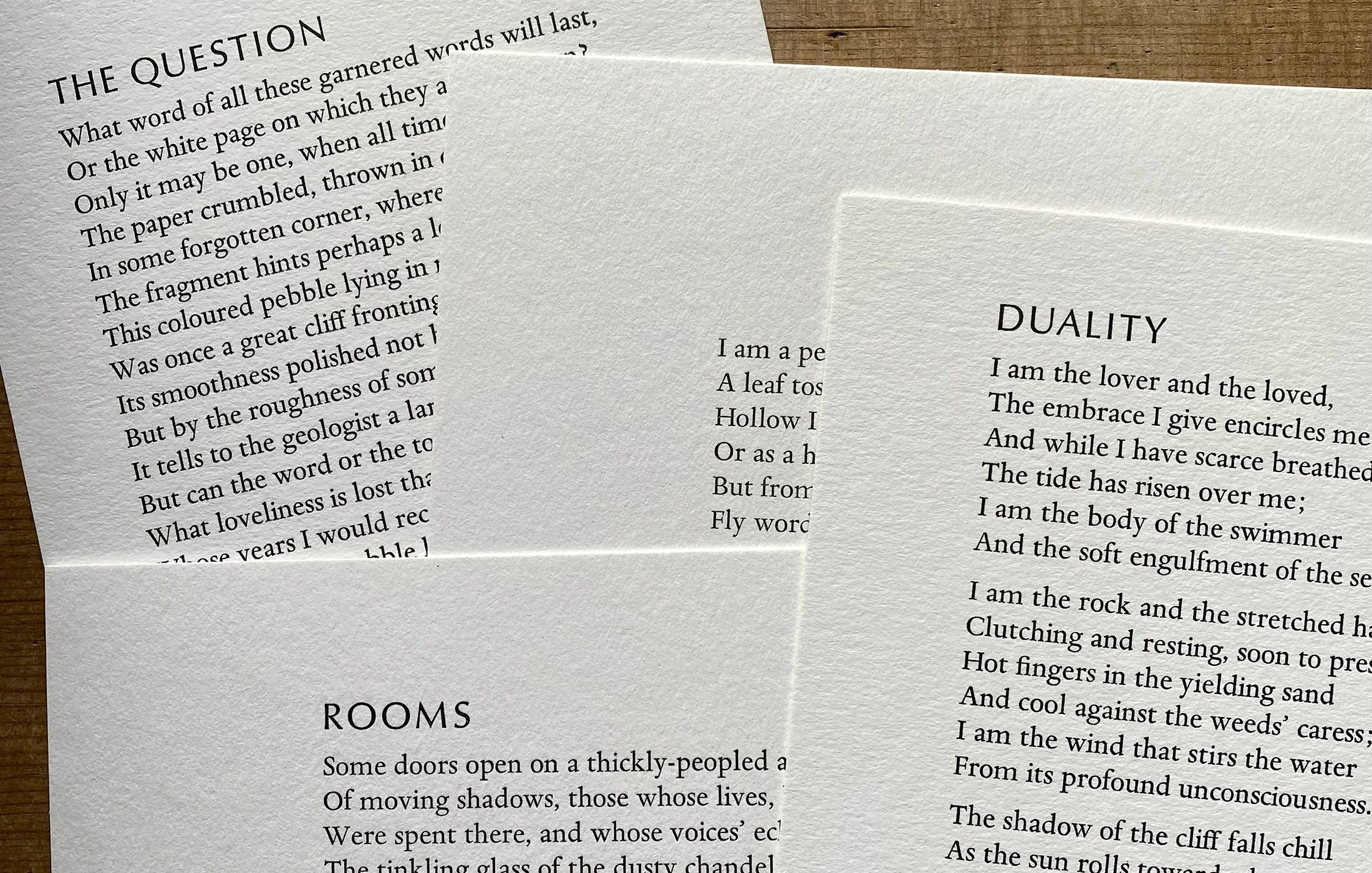 Poetry postcards