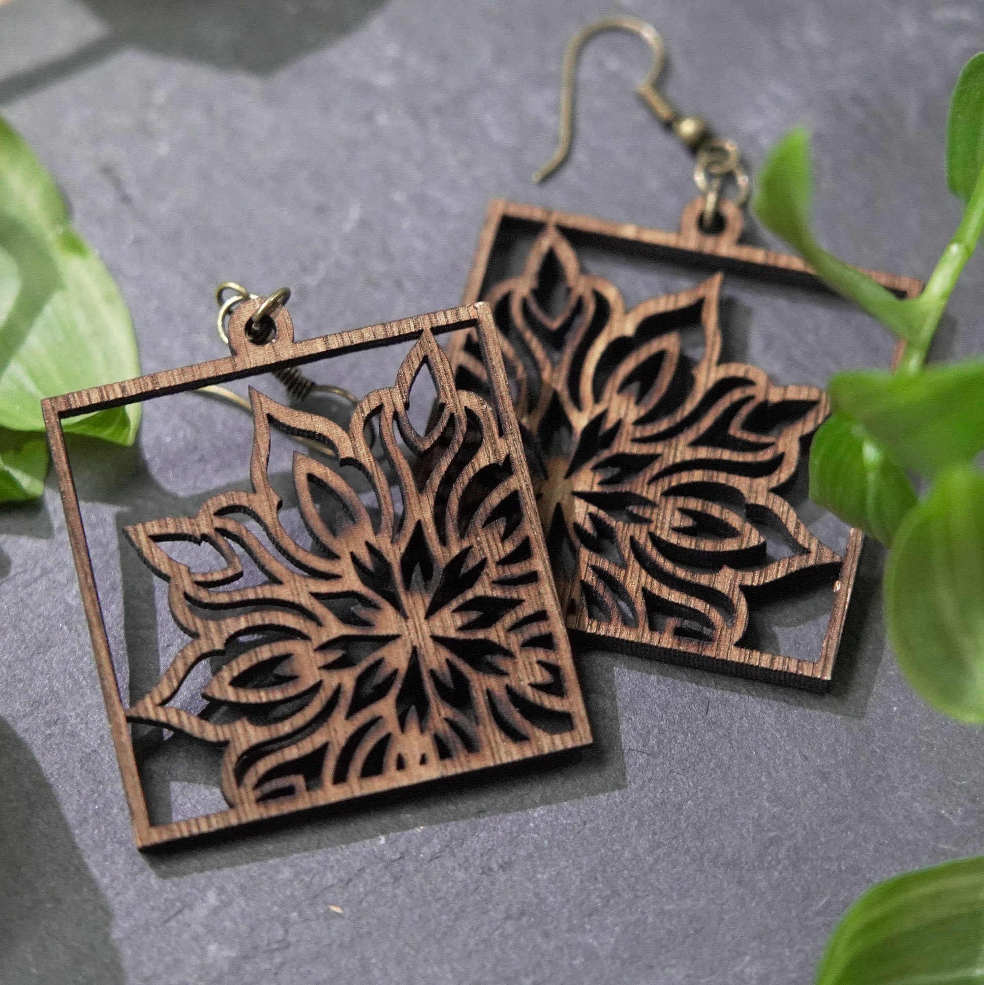 Boucles D'oreilles "Mandala Square"