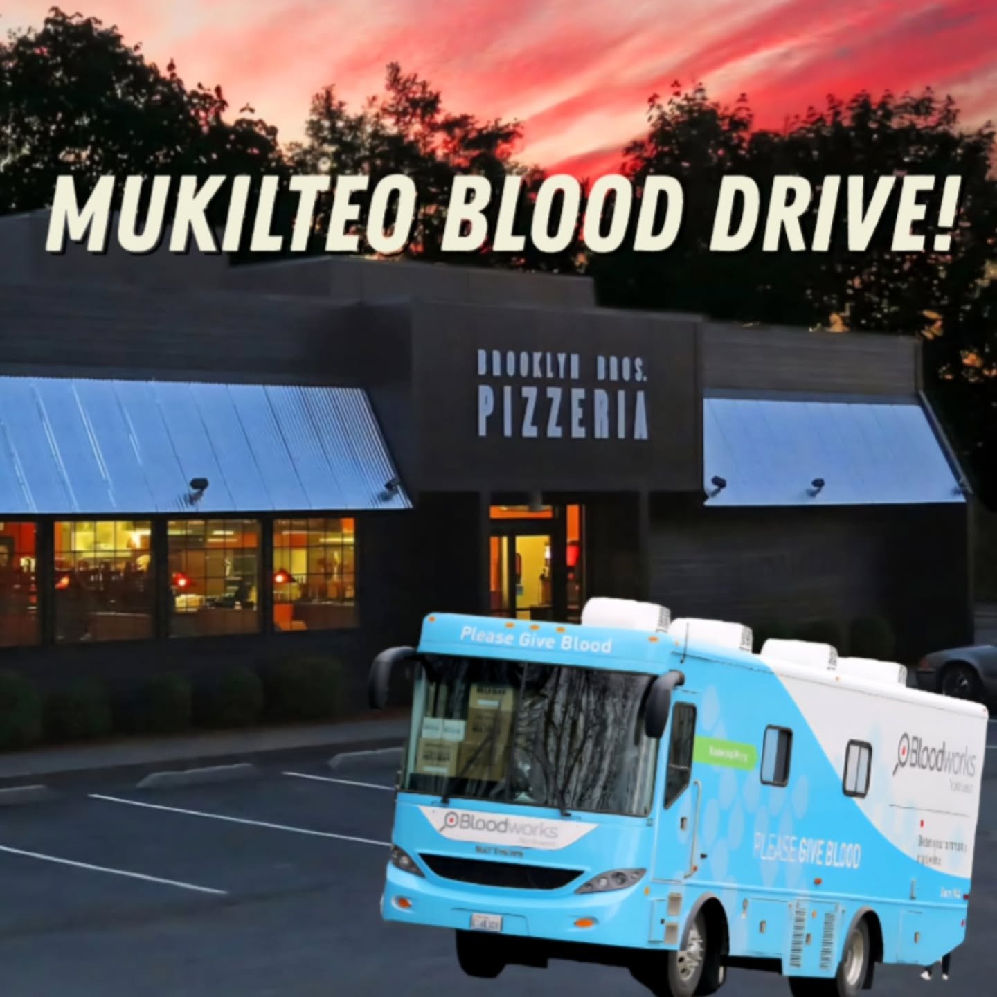 JULY 1ST BLOOD DRIVE IN MUKILTEO! Just one donation can save up to three lives. Scan the QR code or follow the link in bio to schedule your donation today. Each donor will receive a buy-one-get-one-slice card to get yourself some post donation lunch,