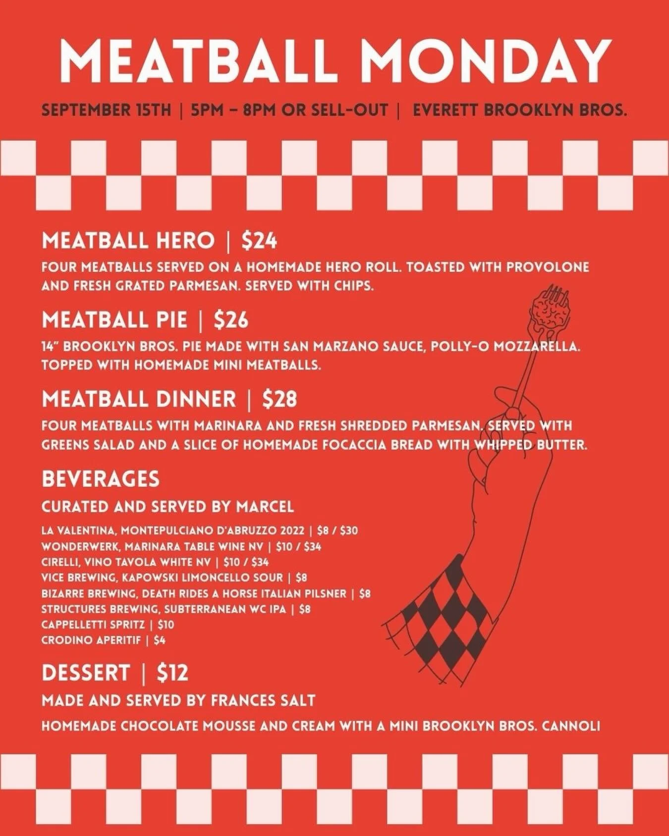 Tomorrow&rsquo;s menu!
See you at 5pm.
COME HUNGRY!
