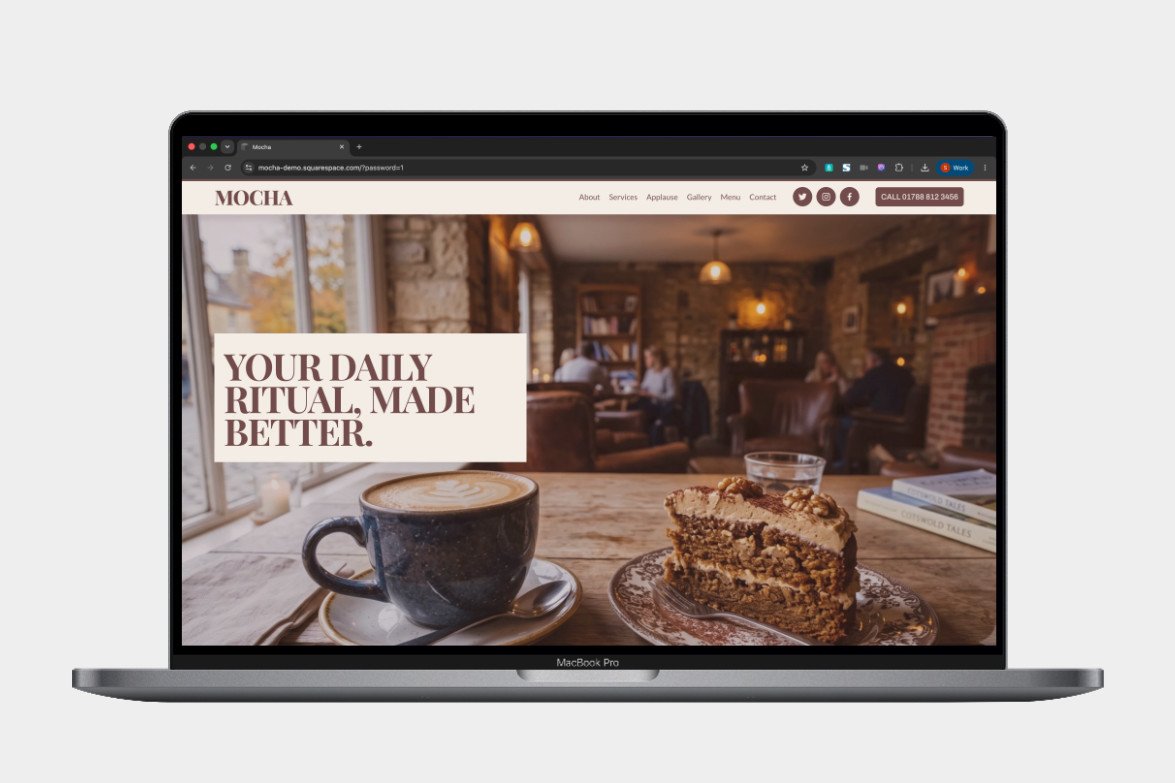 Mocha - One Page Squarespace Template