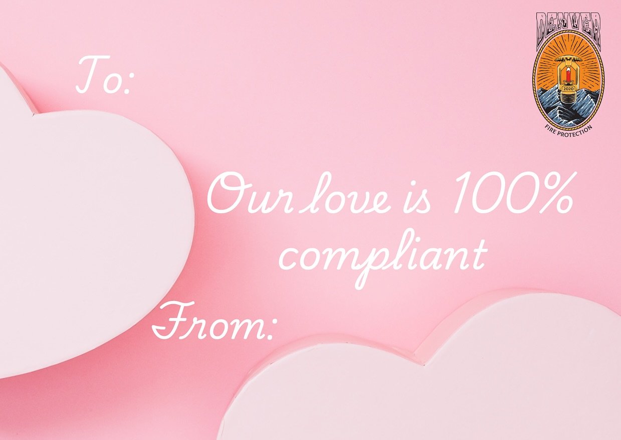 💋 🔥Nothing says ILY like caring about someone&rsquo;s safety. Send these Valentines to someone special, courtesy of Denver Fire Protection! We have you covered, so you can focus on what matters most. ❤️🔥🧯 #Denver #Colorado #FireSafety #Valentines
