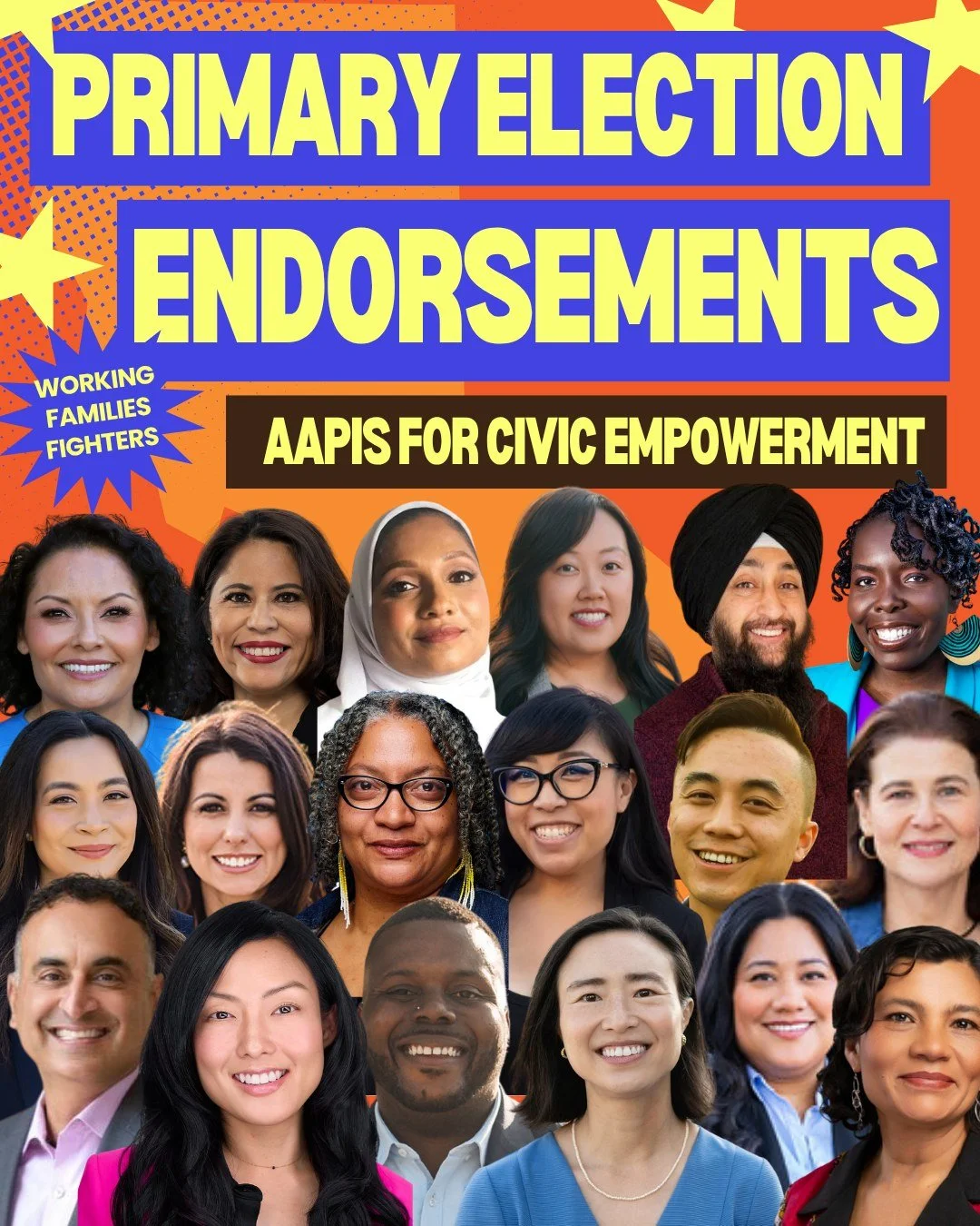 This June primary, we are voting for working families fighters! ✊ We are proud to endorse our 2026 Primary candidates who will fight for affordable housing, healthcare, immigrant and refugee justice, worker rights, and dignity for all. 

📣 Learn mor