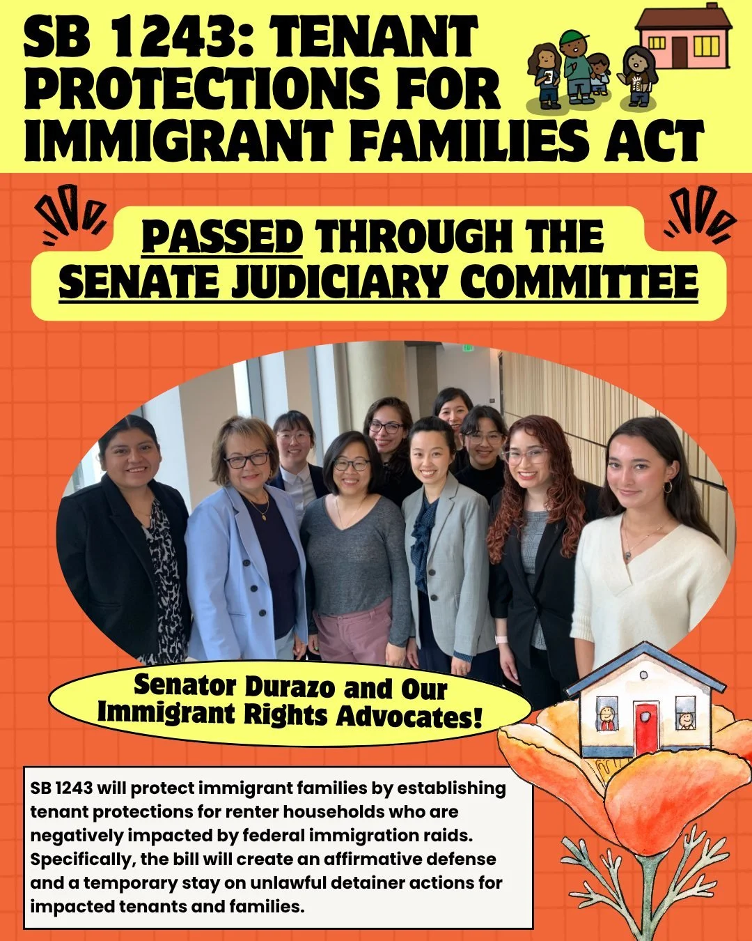 🎊 SB 1243 PASSED the Senate Judiciary Committee! 🎊

Thank you to @senatormed for authoring this bill, and to @senator_umberg , @senbenallen , @ashbyforsenate , @senjohnlaird , @seneloisereyes , @henrysternca , Aisha Wahab ,  @senakilahweberpierson 