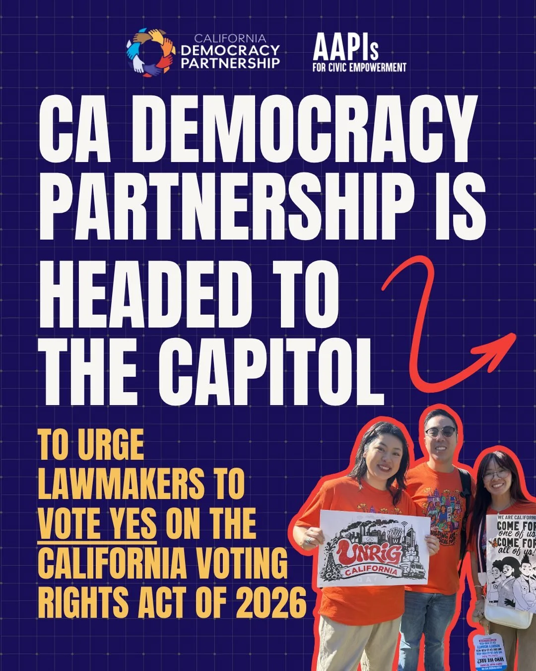 Our democracy is under attack‼️ The Supreme Court, Donald Trump and his administration, and Congress are working to suppress our votes, disenfranchise communities of color, &amp; undermine free &amp; fair elections. 

The California Democracy Partner