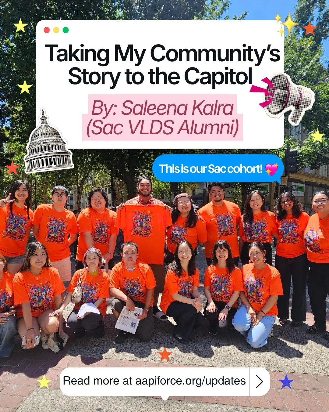 Who else thought lobbying would be super intimidating? 🙋🏽&zwj;♀️🏛️

Meet Saleena @saleena.kalra , a recent graduate of our Sacramento AAPI FORCE Advocates Program! After canvassing during the Primary Election, she took her community's story straig