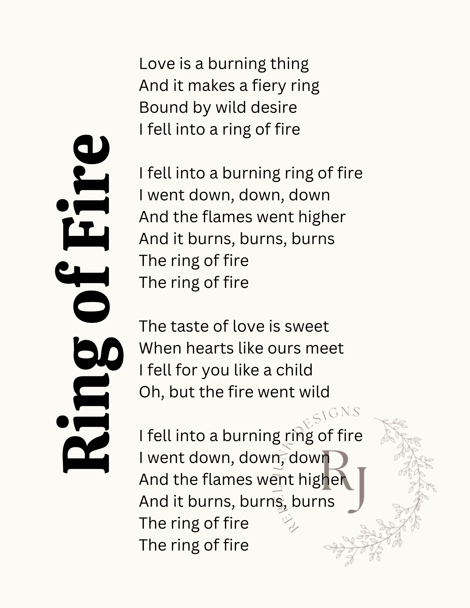 Ring Of Fire sheet music for guitar solo (chords) v2