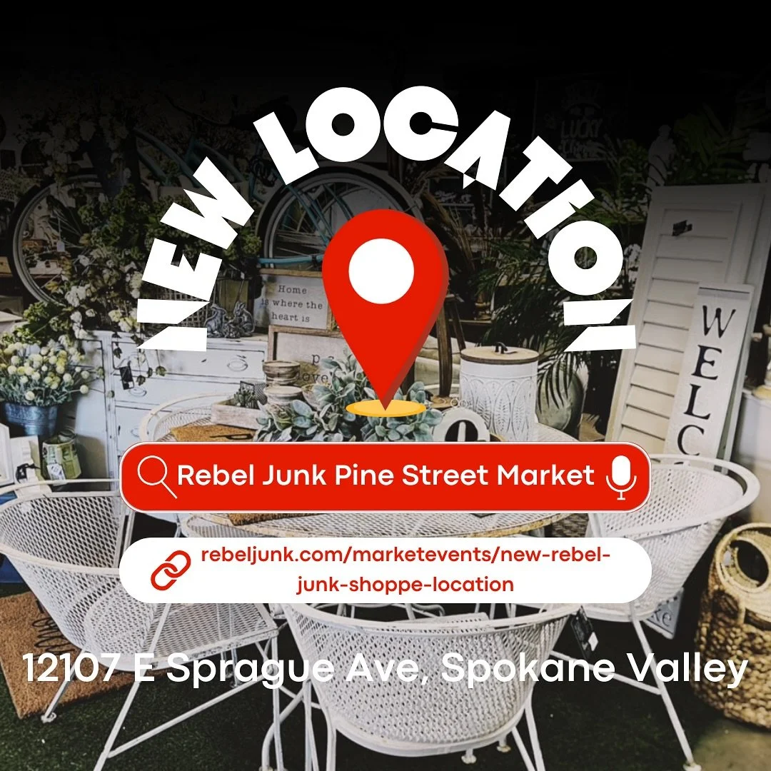 Big Things Are Happening!

Join us on an EXCITING NEW adventure! After five amazing years in North Spokane, we&rsquo;re thrilled to announce the expansion of the Rebel Junk Shoppes. After a year of hiatus in the Spokane Valley, we are proud to introd