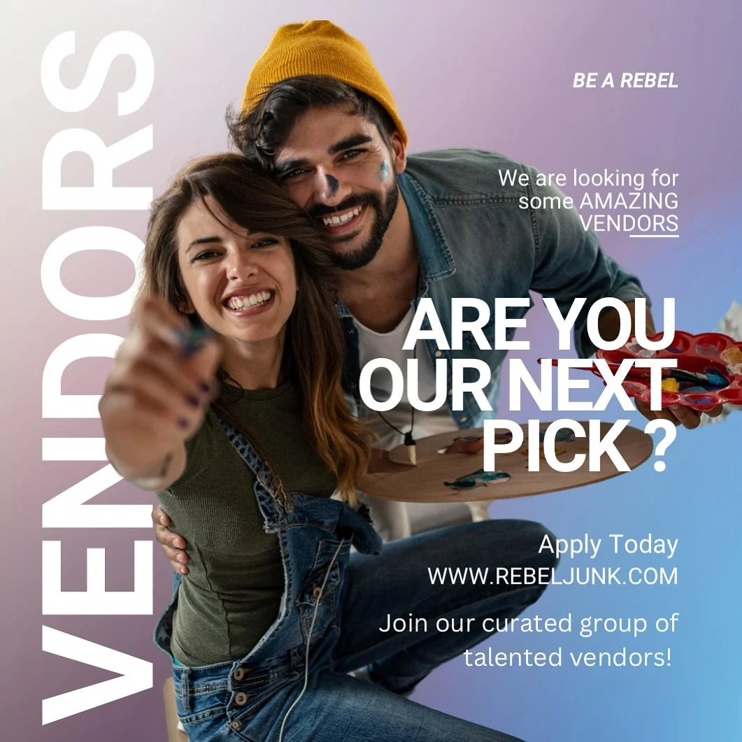 Calling all vendors! We're now accepting applications for Rebel Junk Markets and Shoppes. Head to our website to apply - simply click on 'Markets' or 'Shoppes'!

#rebeljunk #rebeljunkvintagemarket #vendor #vendormarket #spokane #cda #cdaidaho #spokan