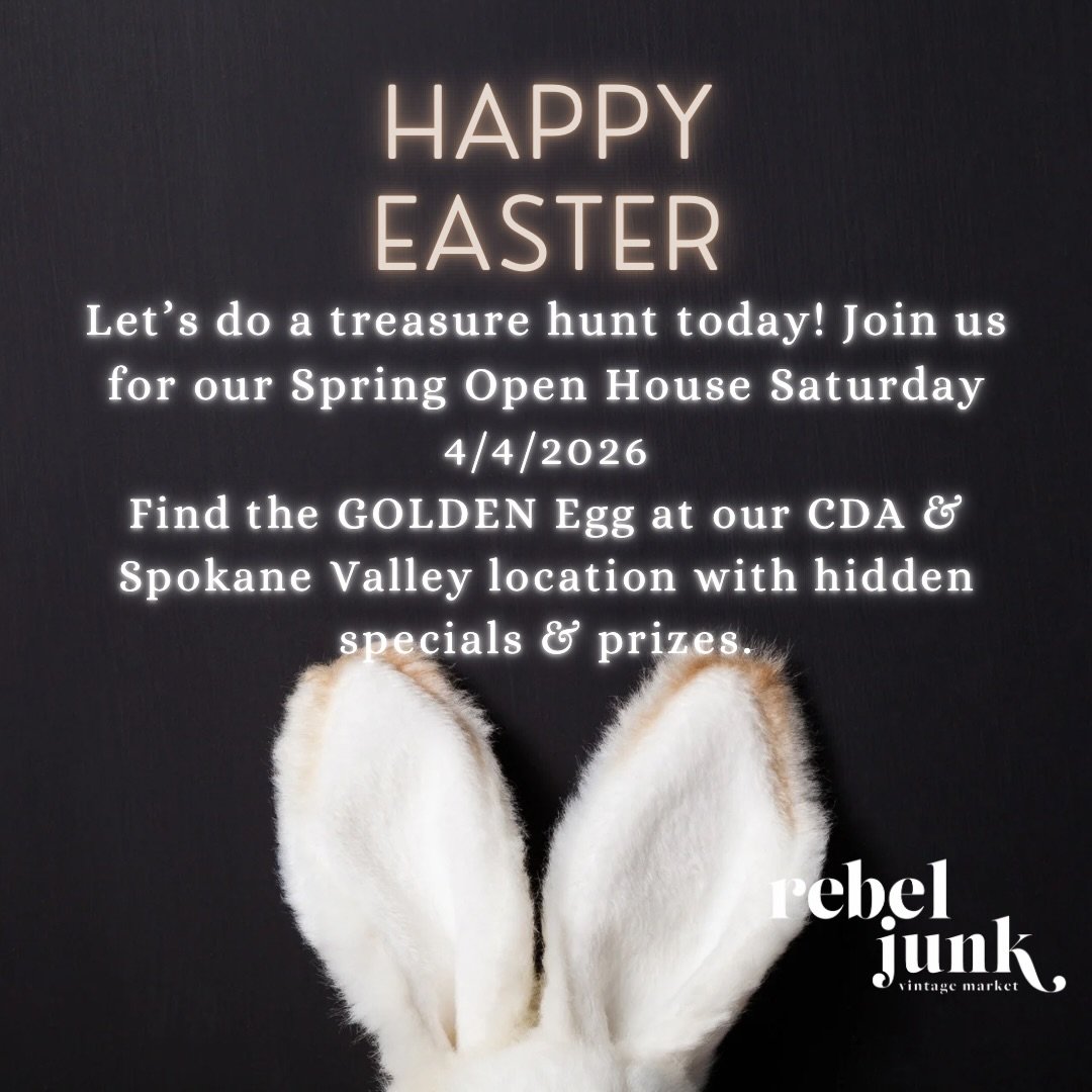 Hey Rebels,

🌸 Today&rsquo;s the day! 🌸

Our Rebel Junk Spring Open House is here &mdash; and the shops are absolutely hopping with fresh finds, new vendors, and all the spring vibes.
 

✨ What&rsquo;s new?

Both locations are filled with fresh spr