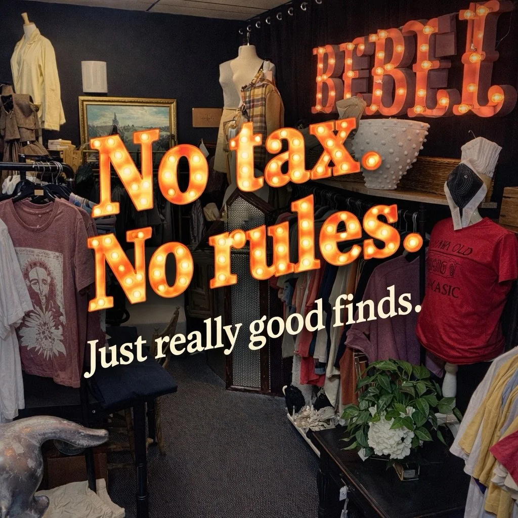 Hey Rebels,

It&rsquo;s Tax Day&hellip;

&hellip;and honestly?

We&rsquo;re not really into that.

😏

So we figured we&rsquo;d do what Rebels do best&mdash;

👉 Break the rules (just a little, we&rsquo;ll cover it)

🎉 NO SALES TAX
Friday &amp; Satu