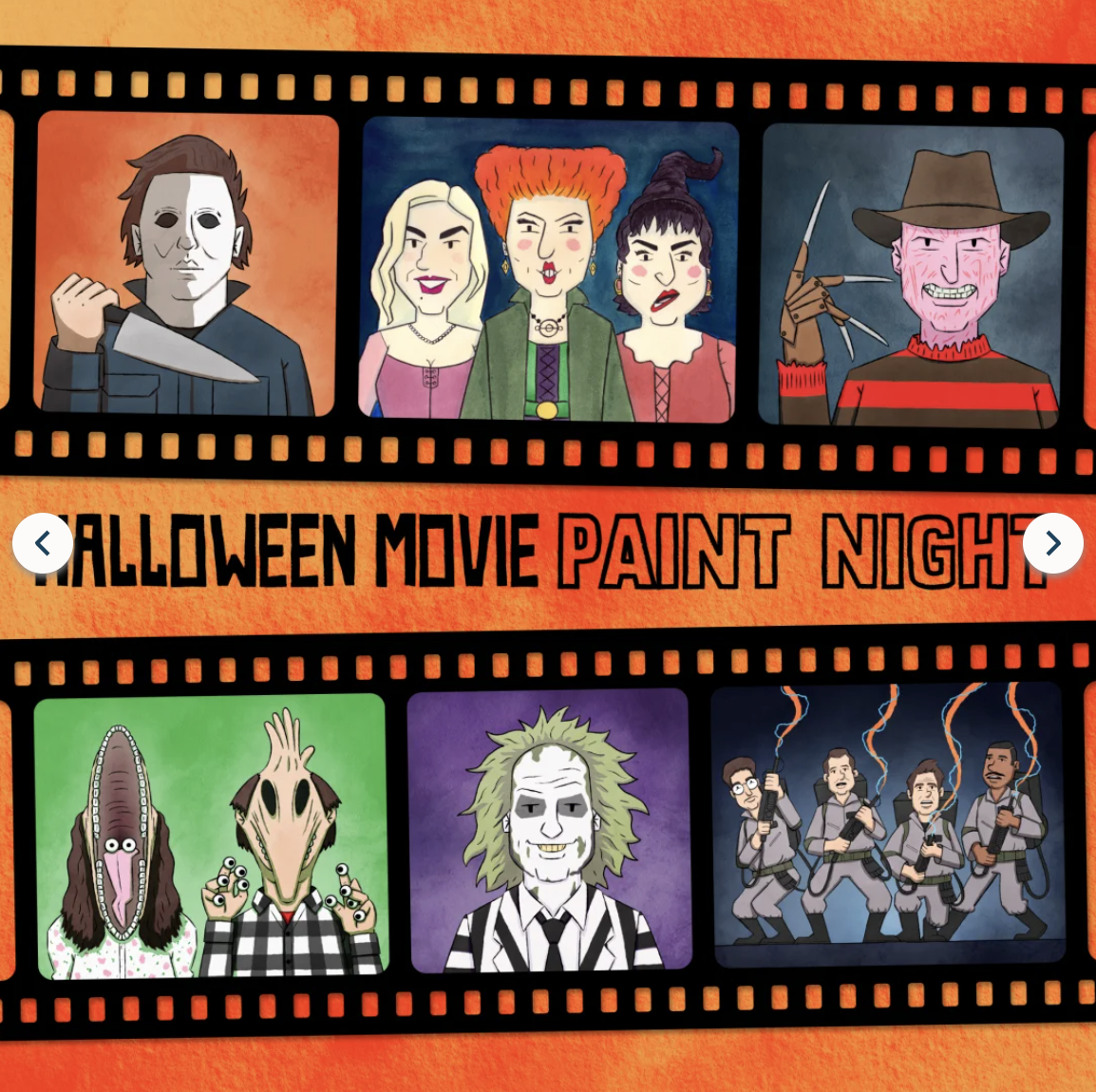 Halloween Movie Paint Night