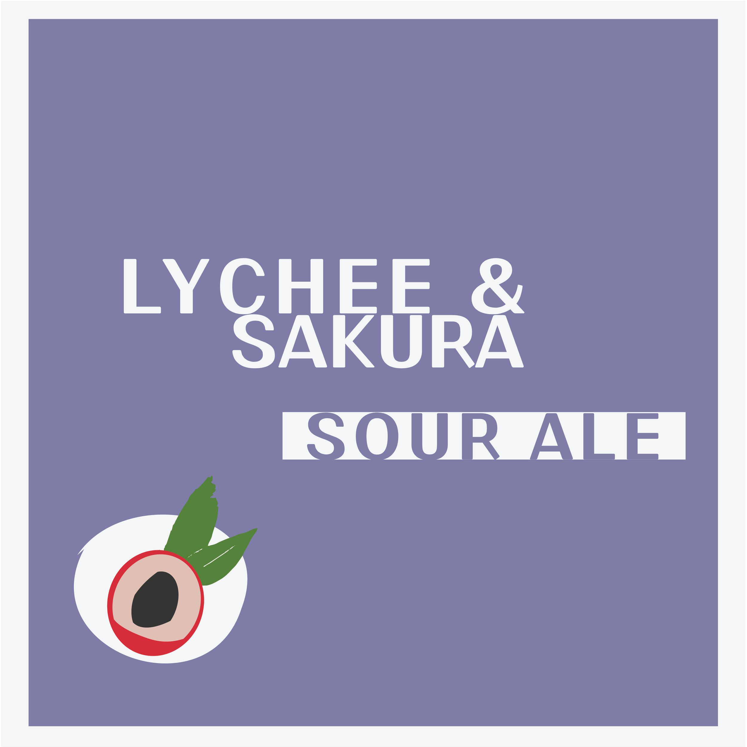 5.6% ABV
Bright sour ale brewed with wheat and real lychee fruit, plus floral and tea-like sakura (Japanese cherry leaves)