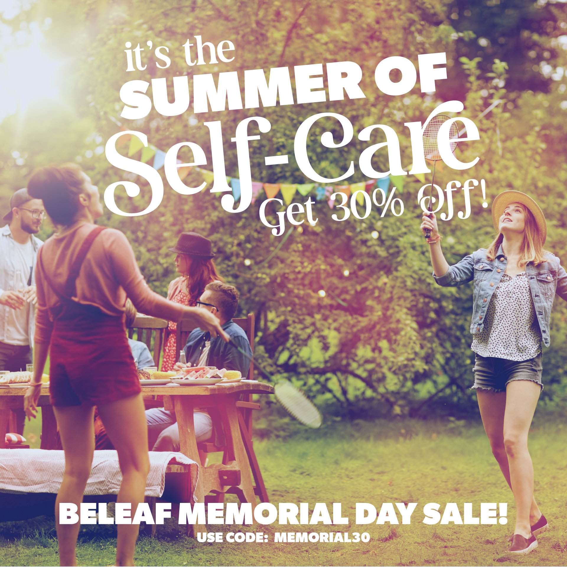 There are just a couple more days left of our sale! Kickstart your summer of self-care with 30% off BeLeaf. You'll be ready to sit pool side with your favorite BeLeaf CBD by your side. Just use the code MEMORIAL30 at checkout. 
.
.
.
 #heatwave #summ