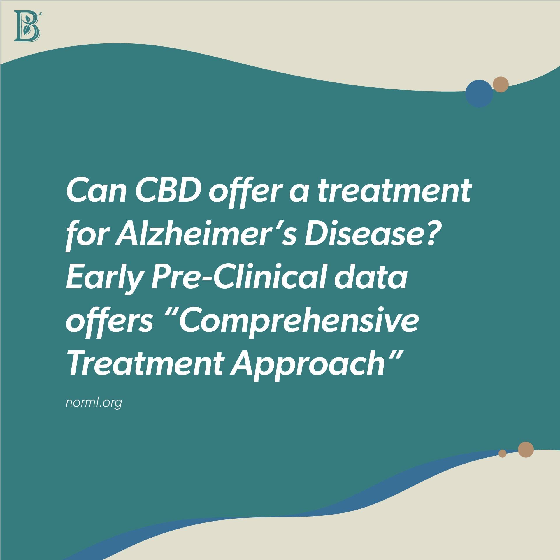 Researchers in Spain have published new data in the journal Alzheimer&rsquo;s Research and Therapy.  They reported that CBD reduces neuroinflammation, reduces the build-up of proteins associated with the onset of AD, significantly improves long-term 
