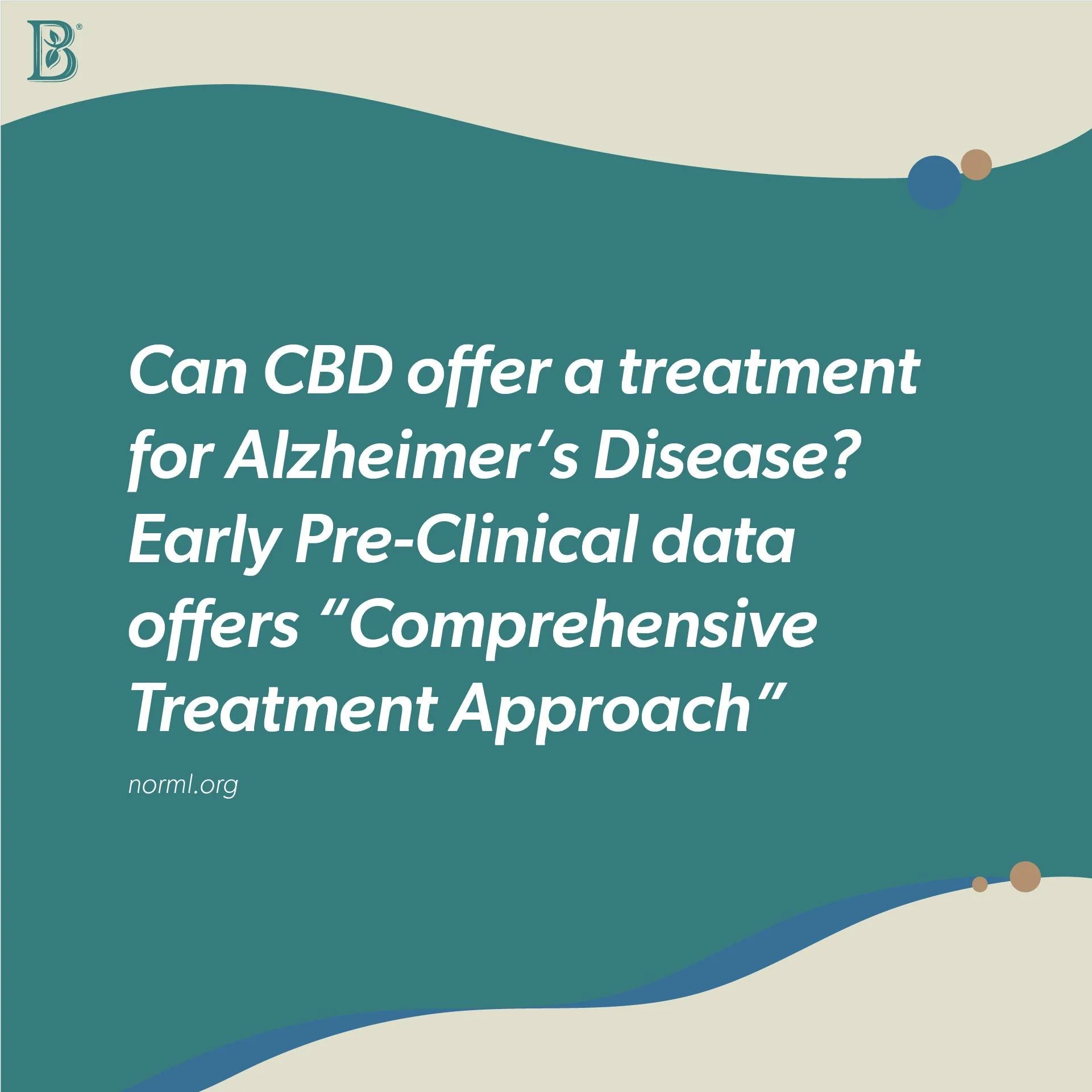 Researchers in Spain have published new data in the journal Alzheimer&rsquo;s Research and Therapy.  They reported that CBD reduces neuroinflammation, reduces the build-up of proteins associated with the onset of AD, significantly improves long-term 