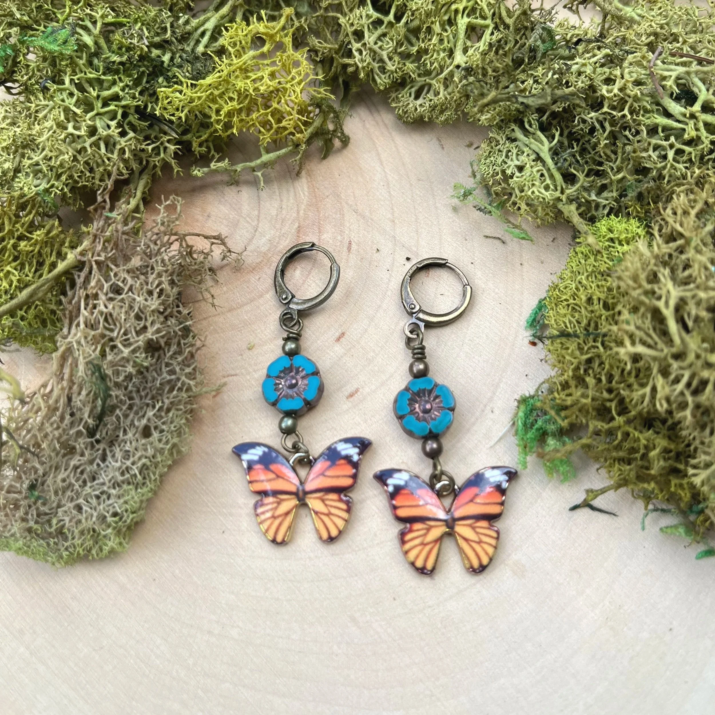 Teal+and+Orange+Butterfly+Earrings+1.jpg