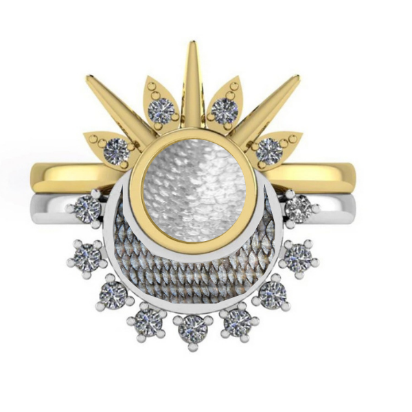 Sun/Moon Ring Set