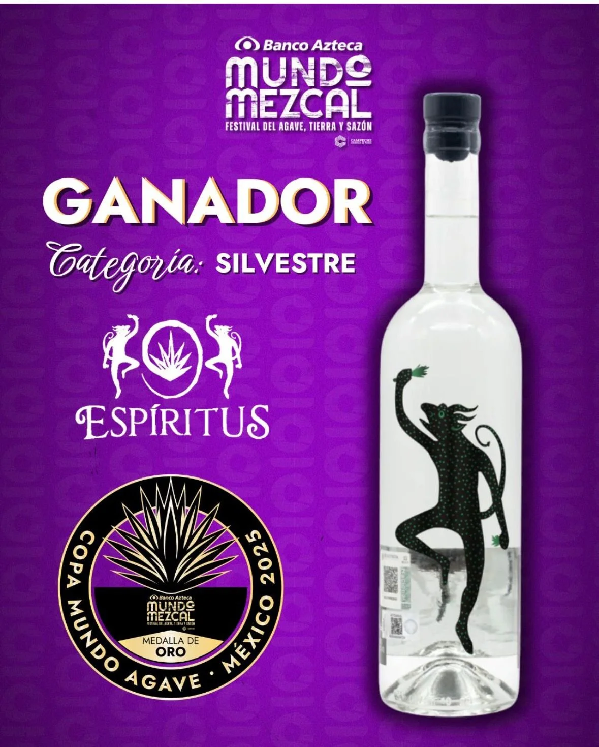 MEDALLA DE ORO 9 ESPIRITUS ARROQUEÑO
