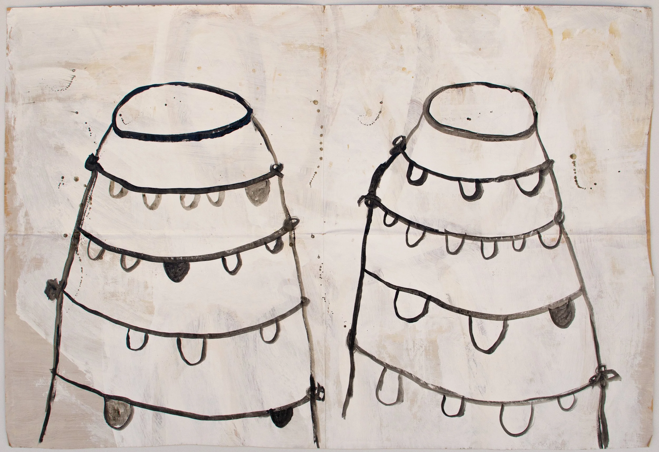 Untitled (or Study for a Hoop Skirt- Black Twins)