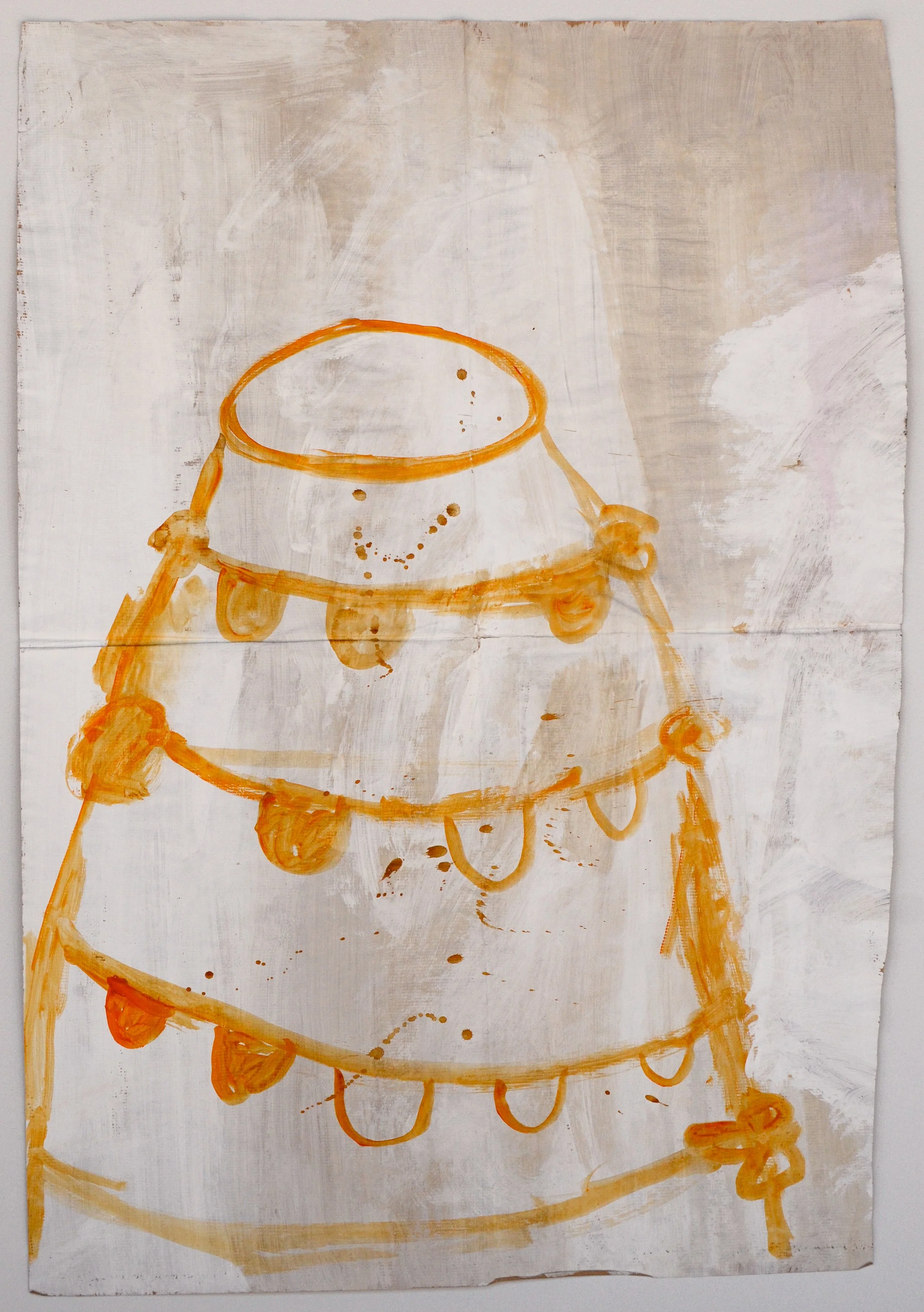 Untitled (or Study for a Hoop Skirt- Little Orange)