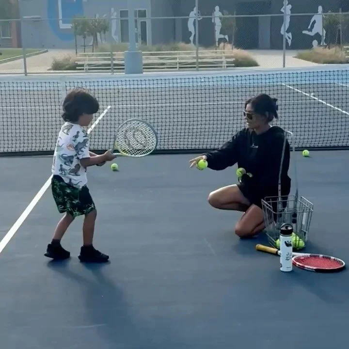 Afterschool looks a little like this&hellip; tennis, homework, soccer, and lots of smiles! 🎾⚽️✨