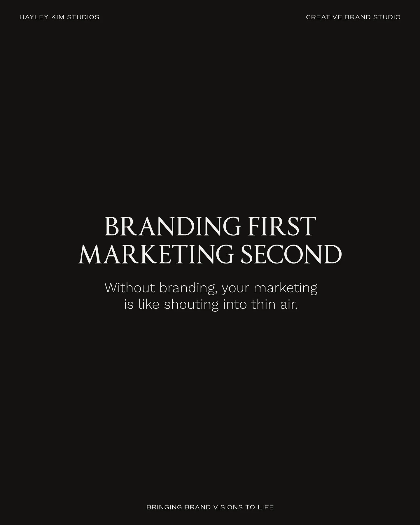 Branding first. Marketing second.

Amazing ideas fizzle out all the time because the foundation is missing. People think launching a business is easy: design a logo off Canva, post a few times on Instagram&hellip; and we&rsquo;re going to make it.

T