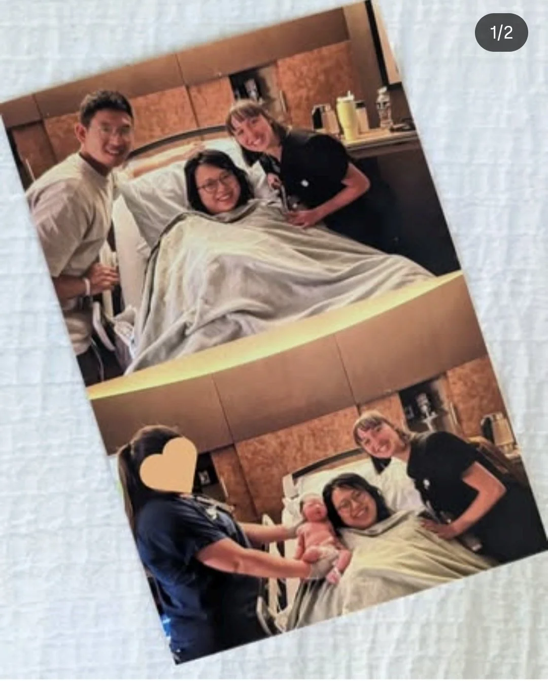 Hospital based doula in kansas city with new parents.