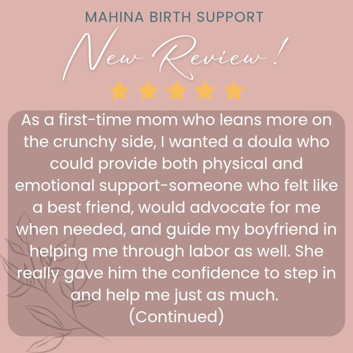 New client review!!! This client knew she wanted a hospital birth—but on her terms. Gentle, informed, low-intervention, and fully respected.
We helped her find the right provider who honored her values, and she had the empowered, supported bir