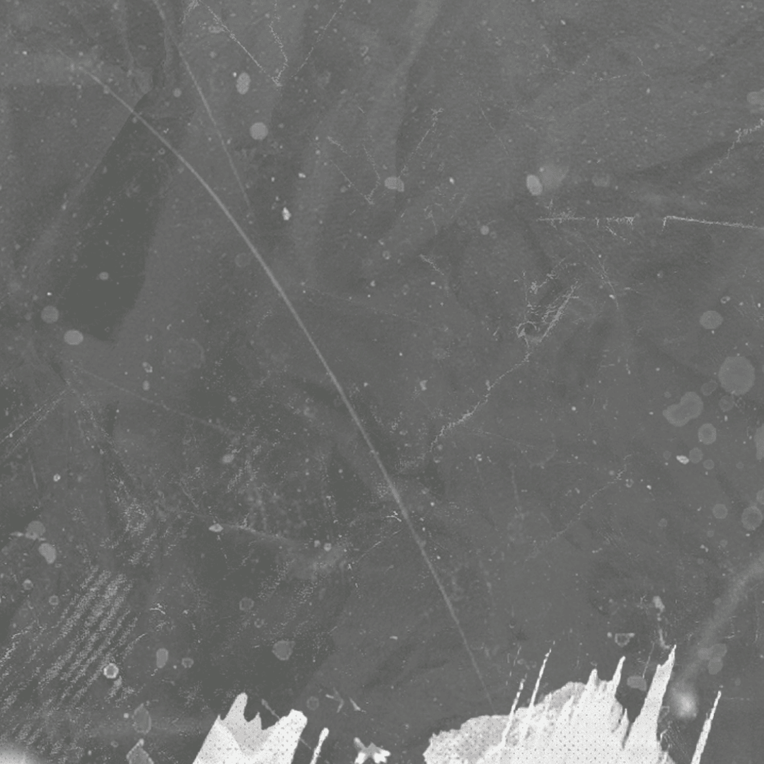 Abstract black and white textured background with scratches, paint splatters, and rough brush strokes.