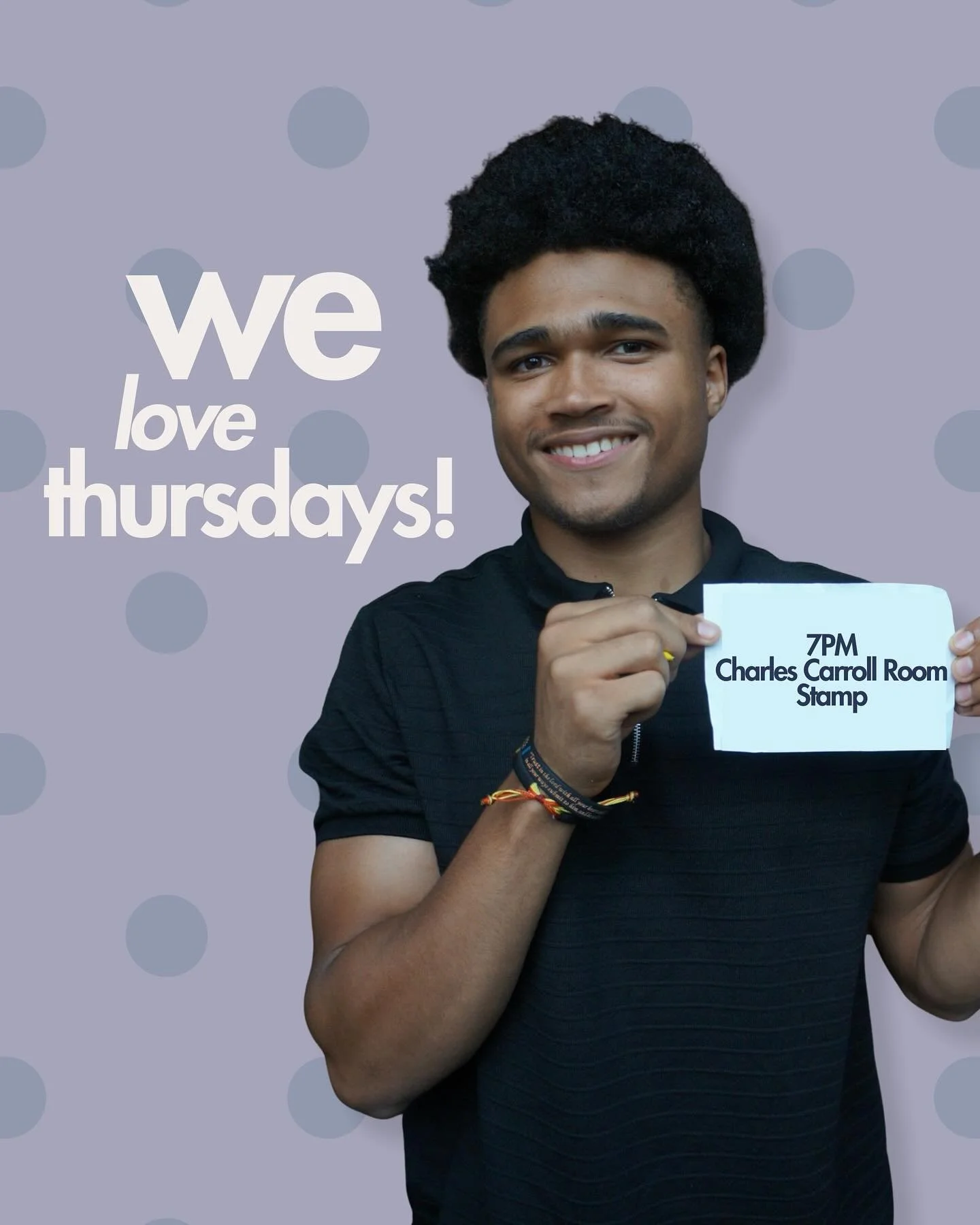 WE LOVE THURSDAYS!!! 7PM in the Charles Carroll room of Stamp, we have Community Groups! We will be studying Philippians 1:1-11! Join us for a time of worship, Bible study, and fellowship :)