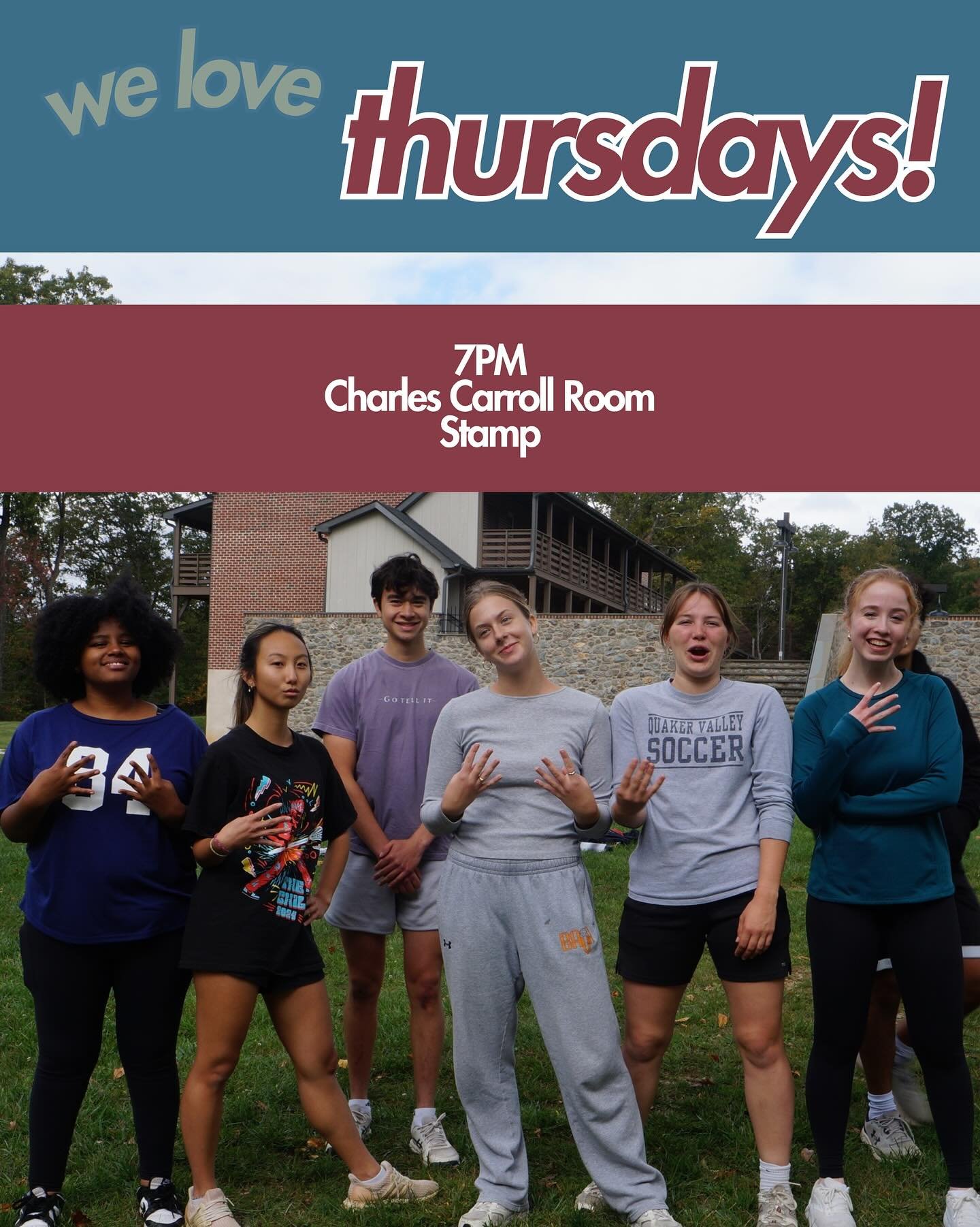 WE LOVE THURSDAYS! See you in the Charles Carroll room of Stamp tonight at 7PM! We will be reading Philippians 3:1-11! Join us !!!