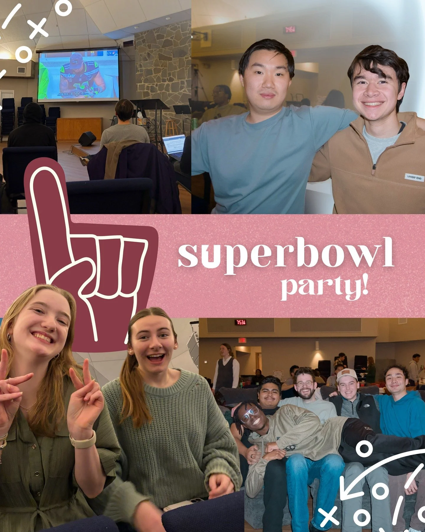 this past Sunday evening, we had such an AMAZING time of fellowship for our ANNUAL superbowl party!! thank you Solid Rock Church for hosting us!!