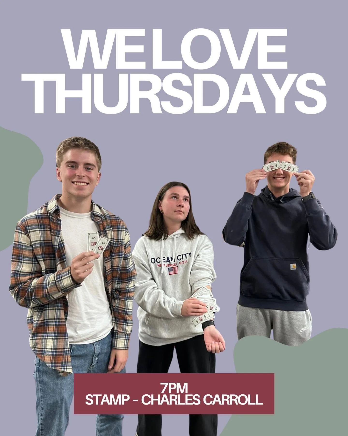 WE LOVE THURSDAY! Tonight we are in Charles Carroll in Stamp. We&rsquo;ll be going through Mark 2:1-17. See you there at 7pm!