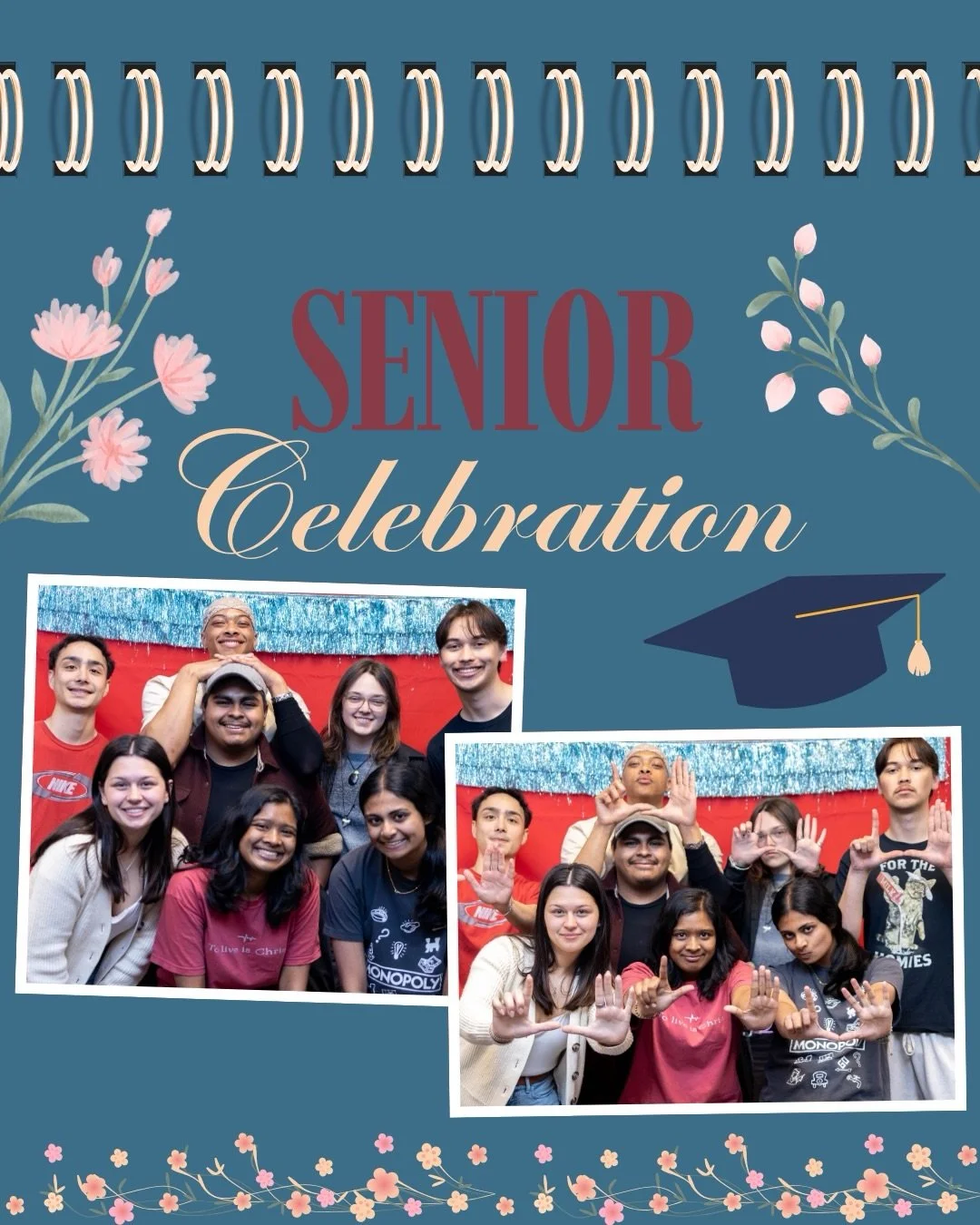 Huge congratulations to all our seniors who have recently graduated!! We had a wonderful time celebrating them and listening to them share some final words! We are so thankful for each one of them and the ways we were able to witness God work through