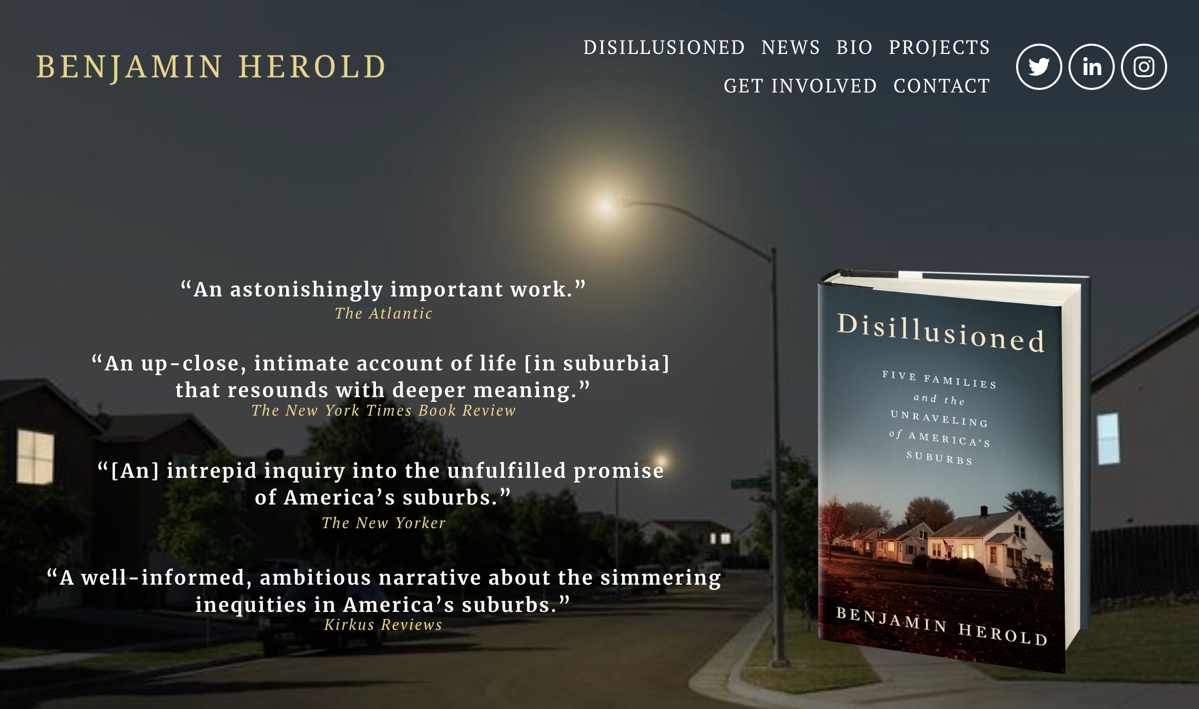 Benjamin Herold website homepage screenshot