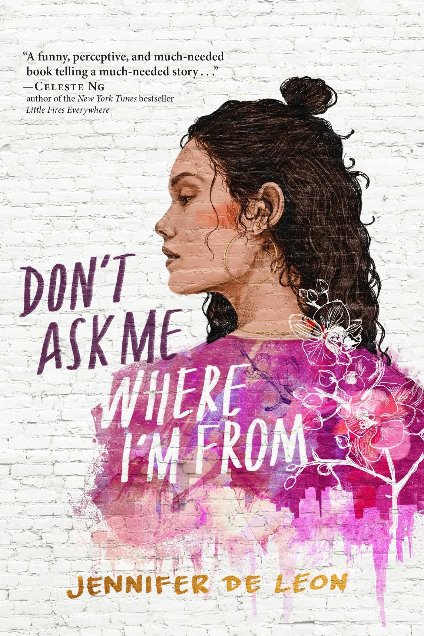 A book cover for the future of  agency LLC's previous campaign for  Don't Ask Me Where I'm From by Jennifer De Leon
