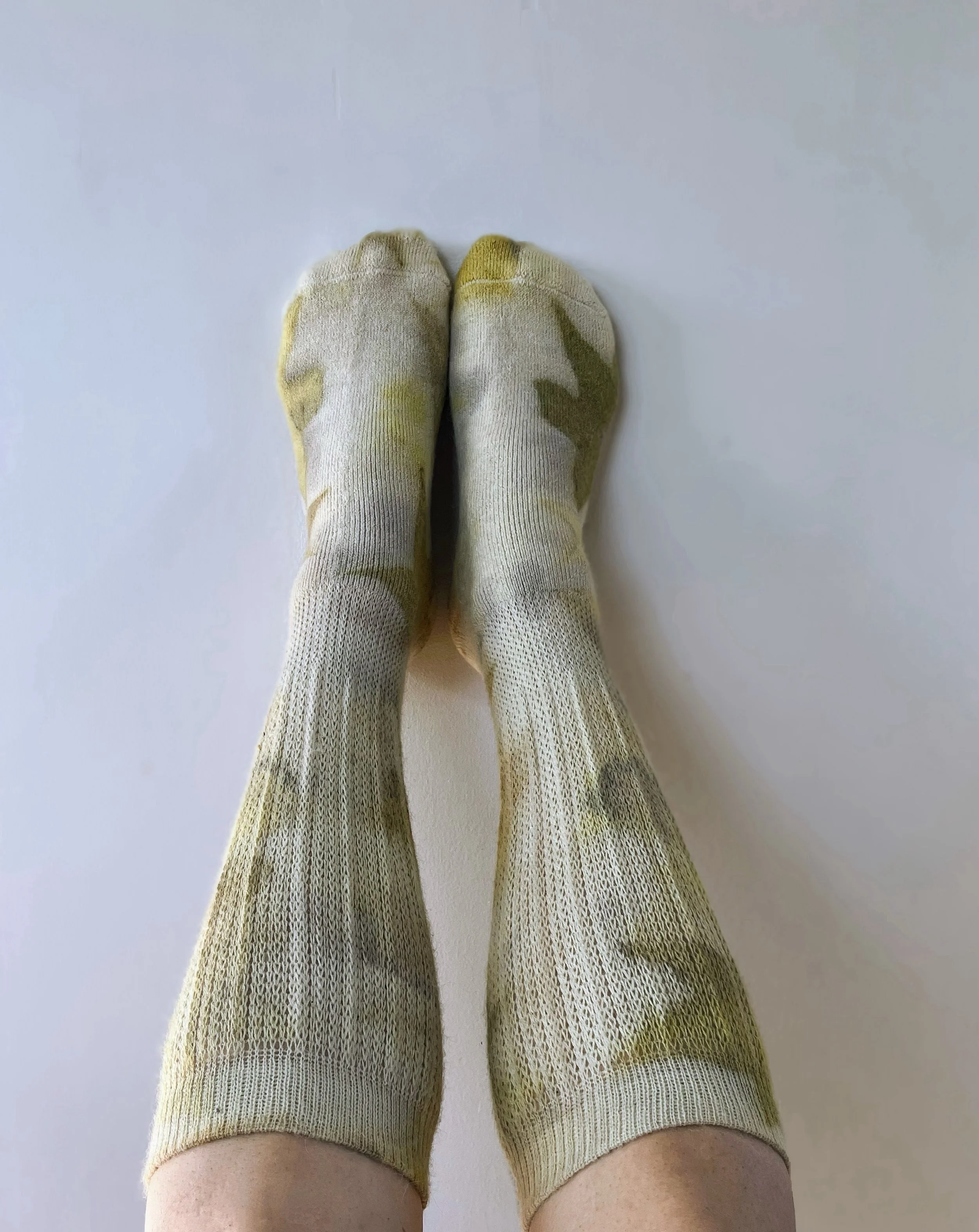 Alpaca Crew Socks: Leaves and Toes