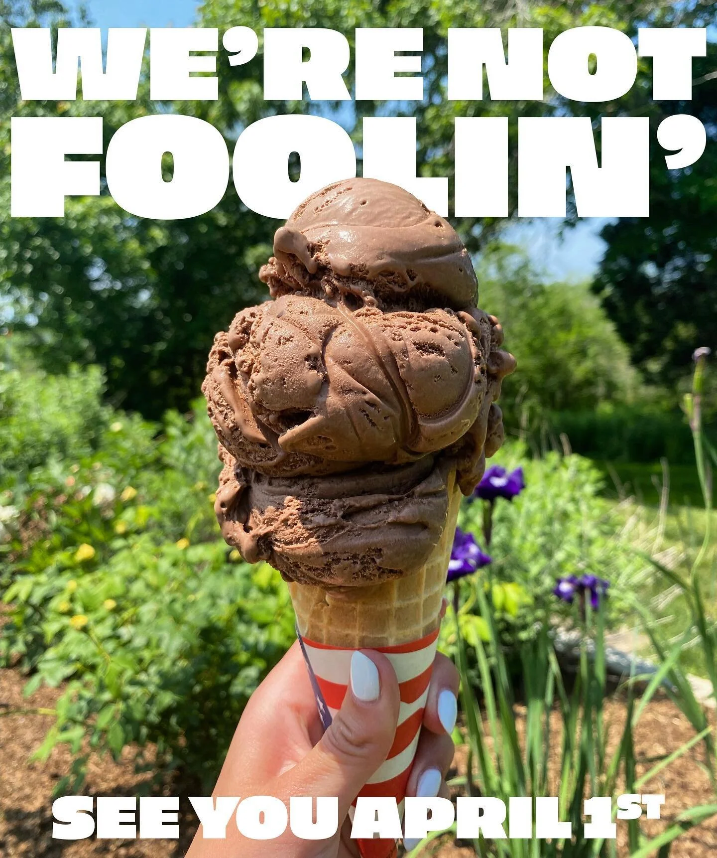 We&rsquo;re not foolin&rsquo;! We will be opening for the season on April 1st from 1-9 PM. Stay tuned for our spring hours! We can&rsquo;t wait to see you soon🍦

#downrivericecream #downriver #icecream  #localbusiness #essex #massachusetts #northsho