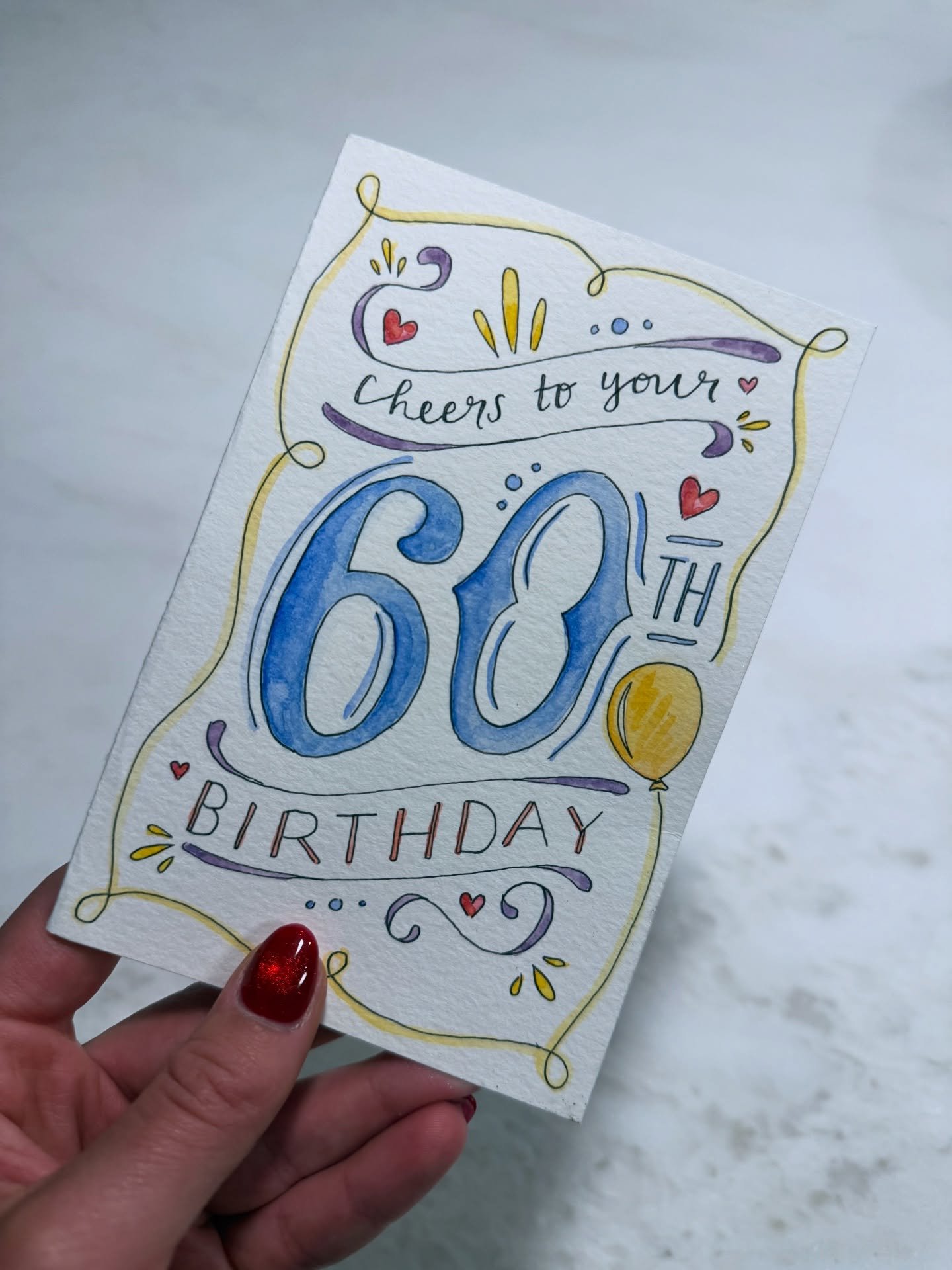 happy 60th🎈

#illustration #watercolor #micron #customprint