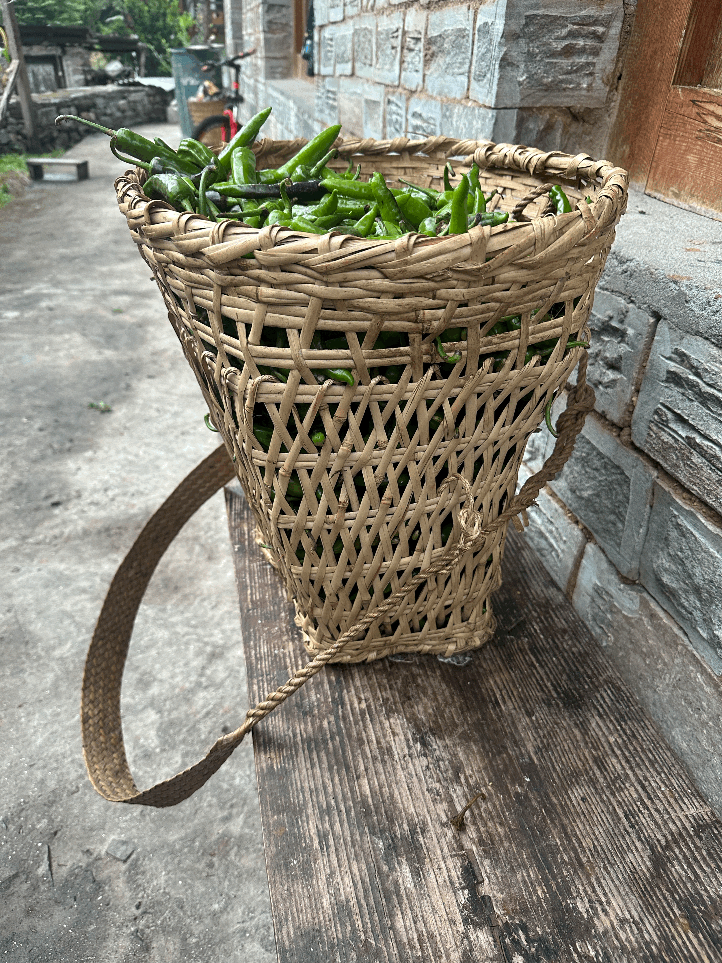 Bhutanese Crafts- Basket Filled.gif