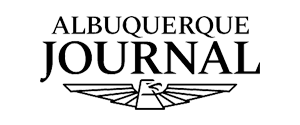 Albuquerque Journal logo with abstract graphic