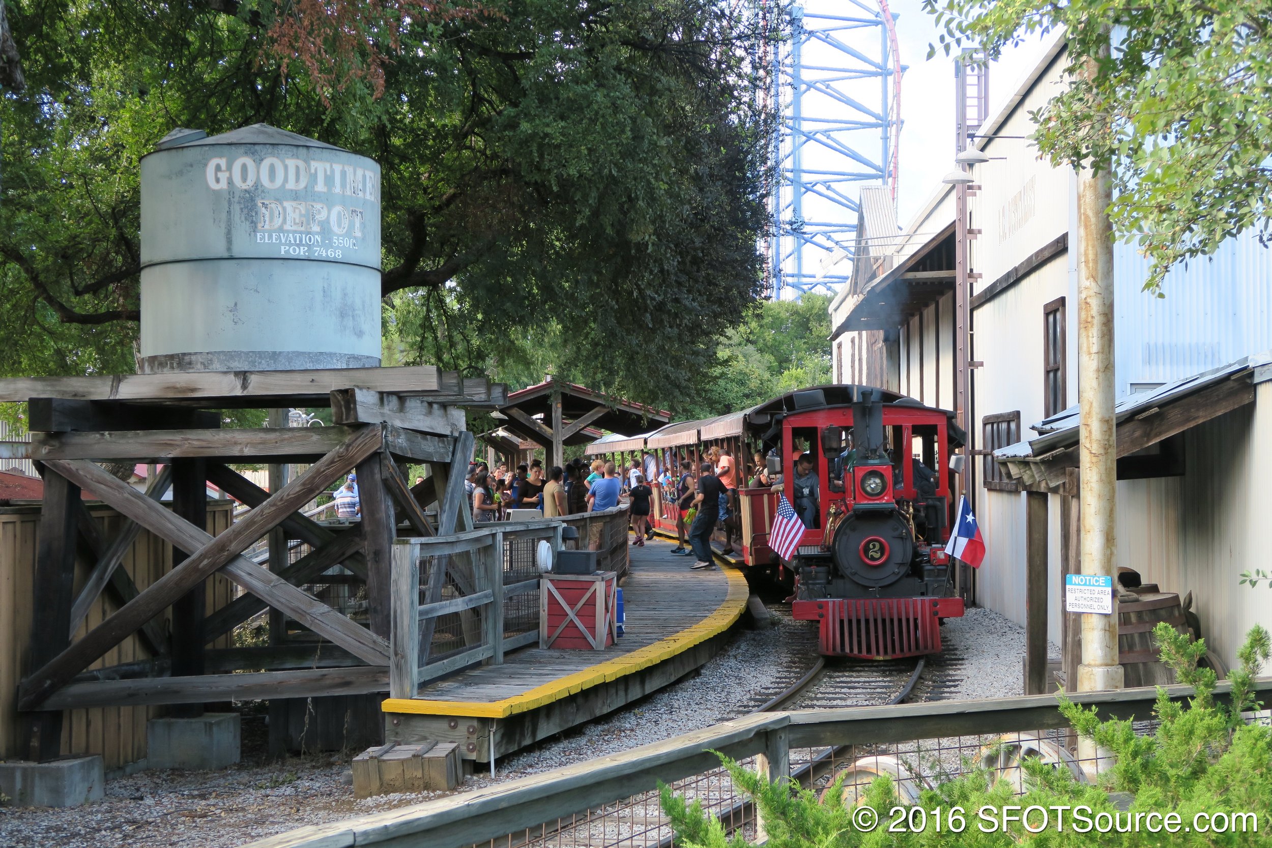 Boomtown Depot, Six Flags Railroad Six Flags Over Texas — SFOT Source