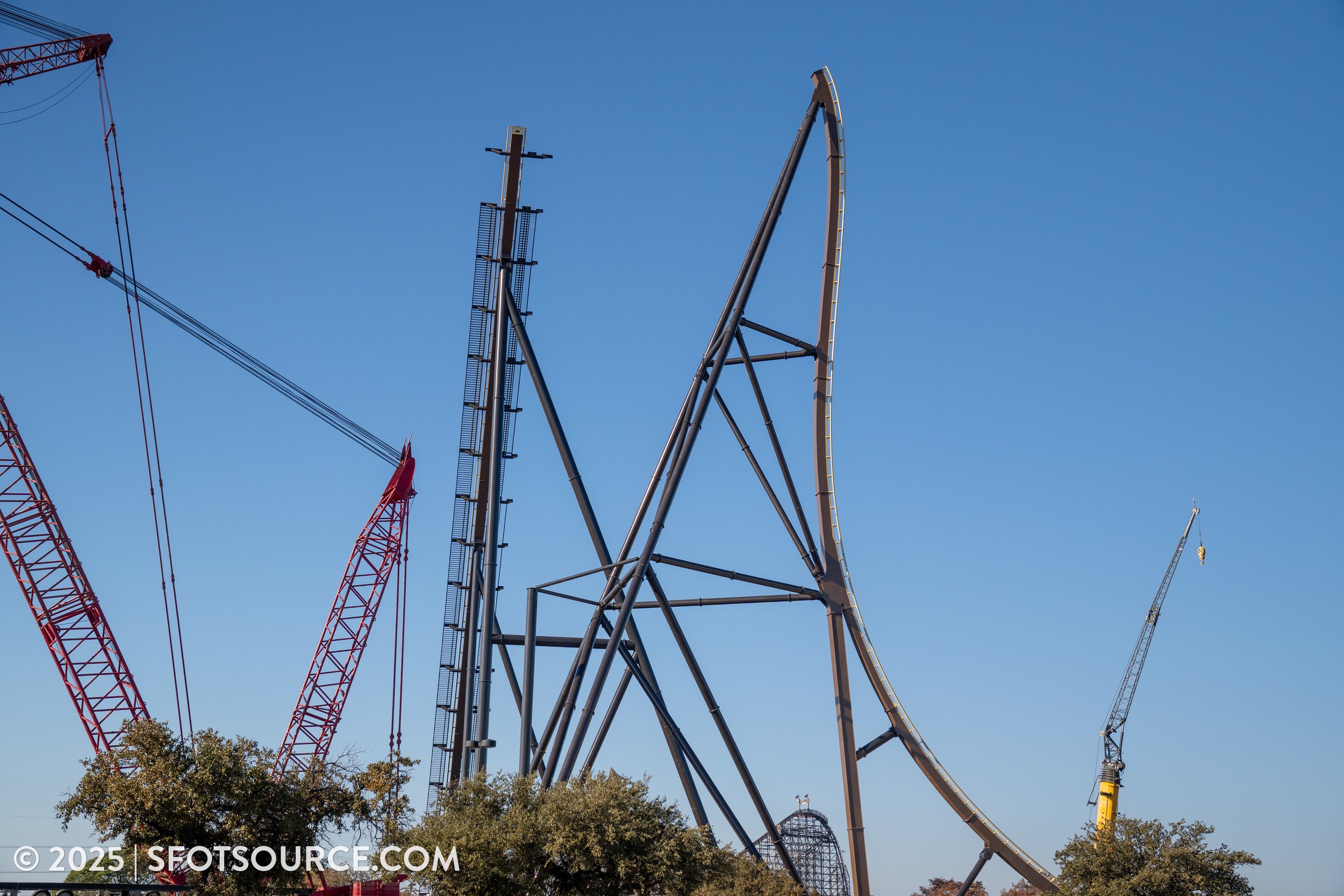 Tormenta Rampaging Run Roller Coaster Construction Six Flags Over Texas